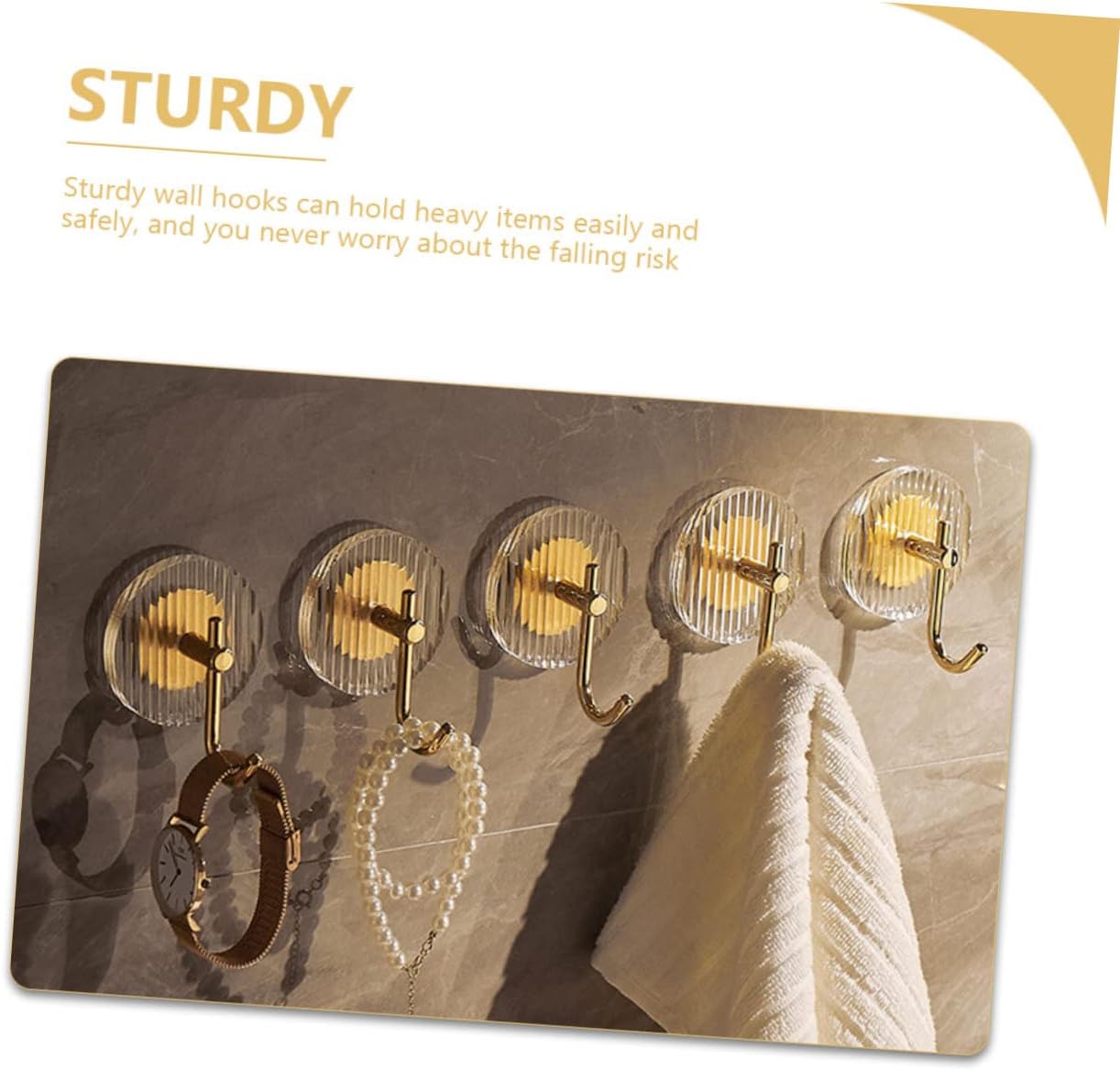 Cabilock Bathroom Towel Holder Hooks Wall Mount