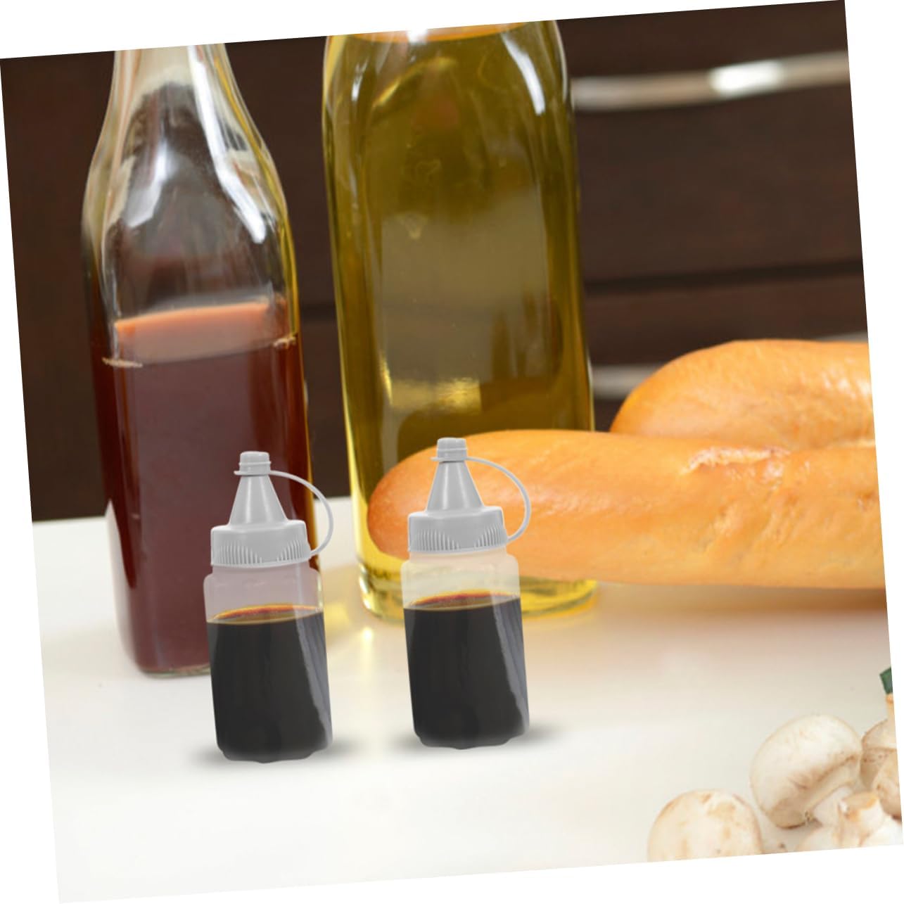 Reusable PP Condiment Squeeze Bottles for Oil Vinegar Honey