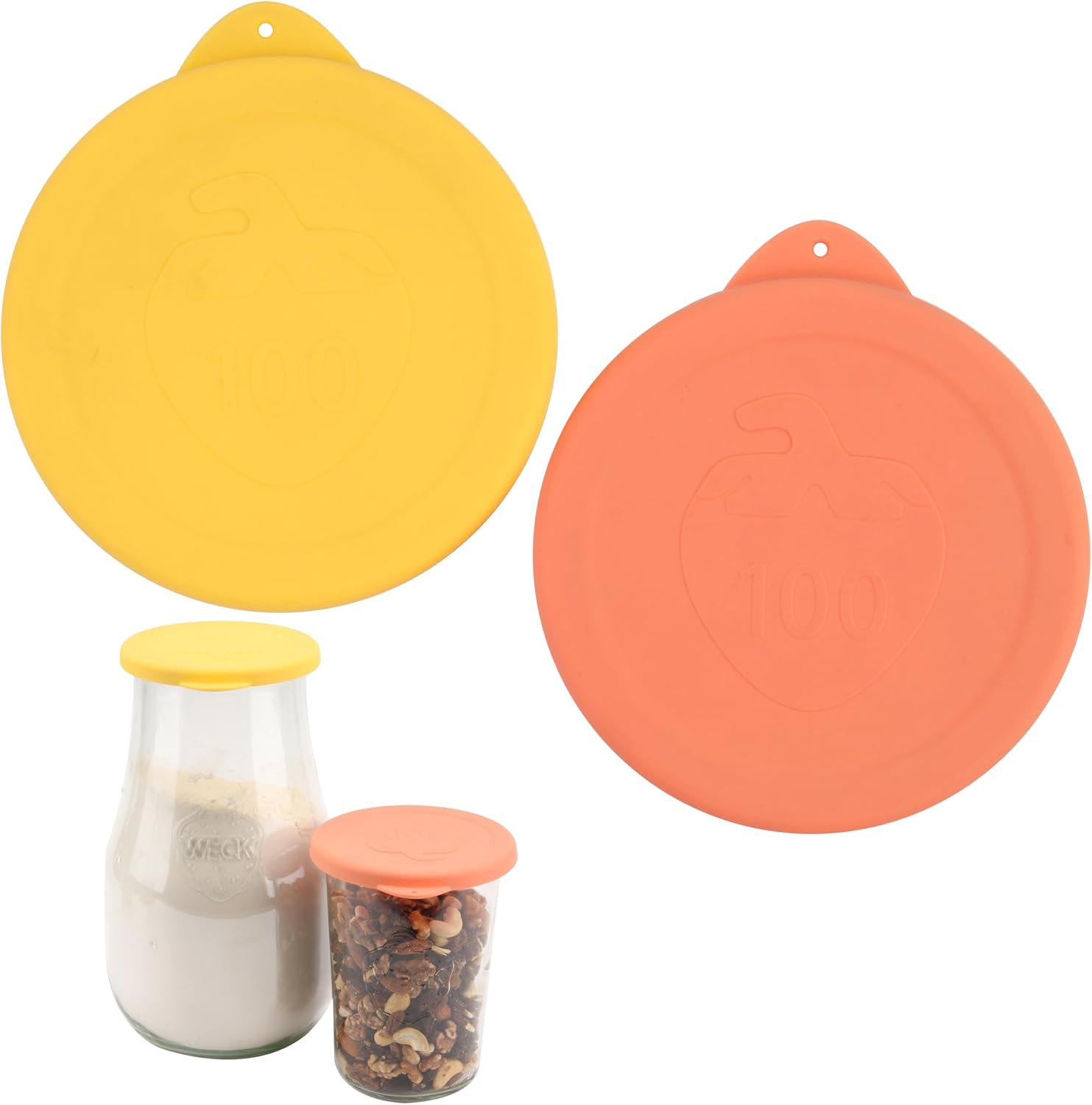 Purekra 100mm Silicone Lids for Weck Jars 2 Pack