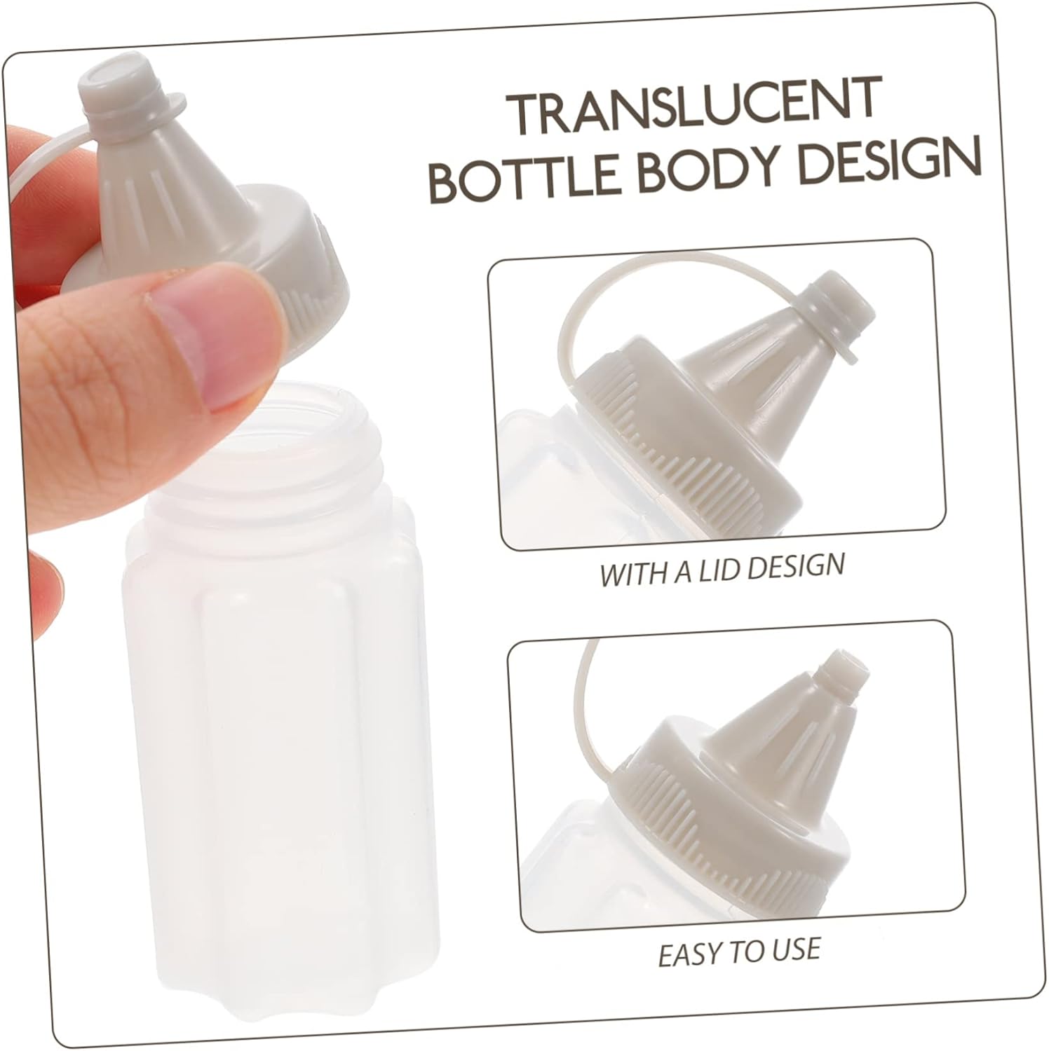 FELTECHELECTR Condiment Bottles Set of 8 for Kitchen Use