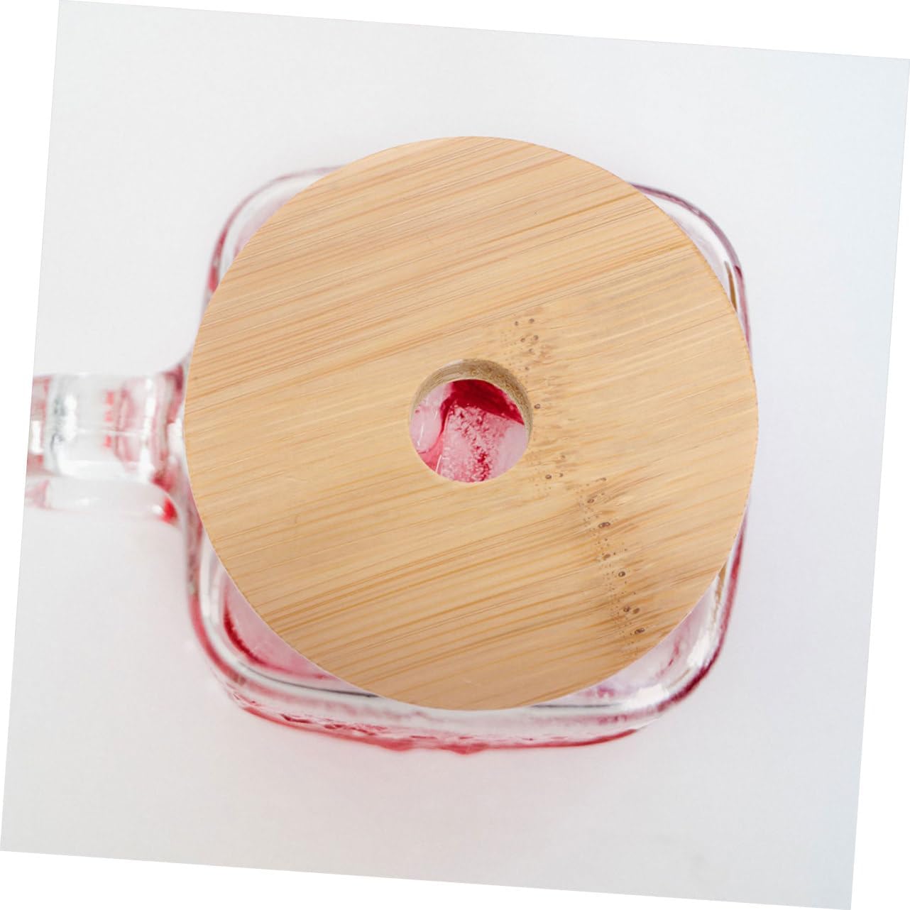 STOBAZA 4pcs Mason Jar Lids with Straw Holes Airtight Leak-Proof