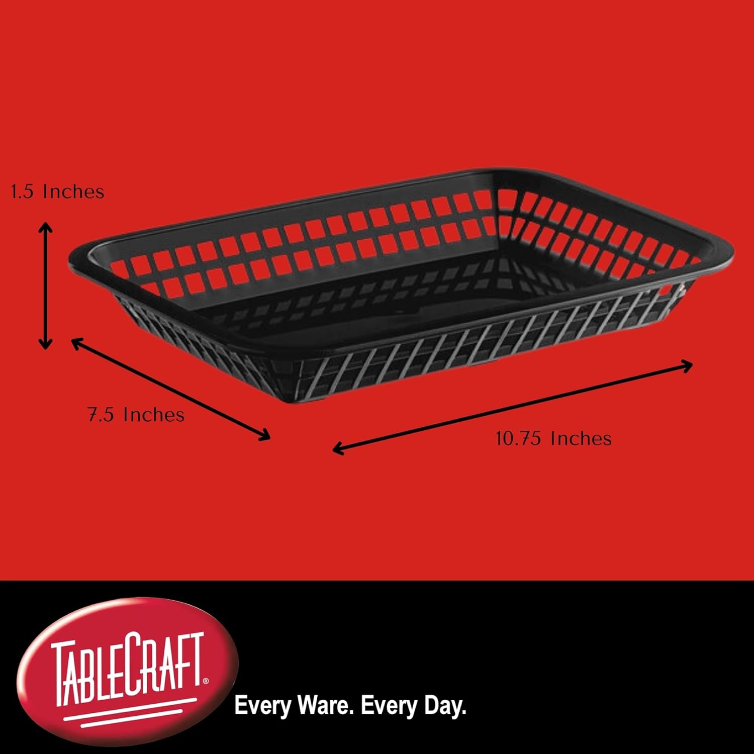 TableCraft C1079BK Cash and Carry Grande Basket Pack of 12