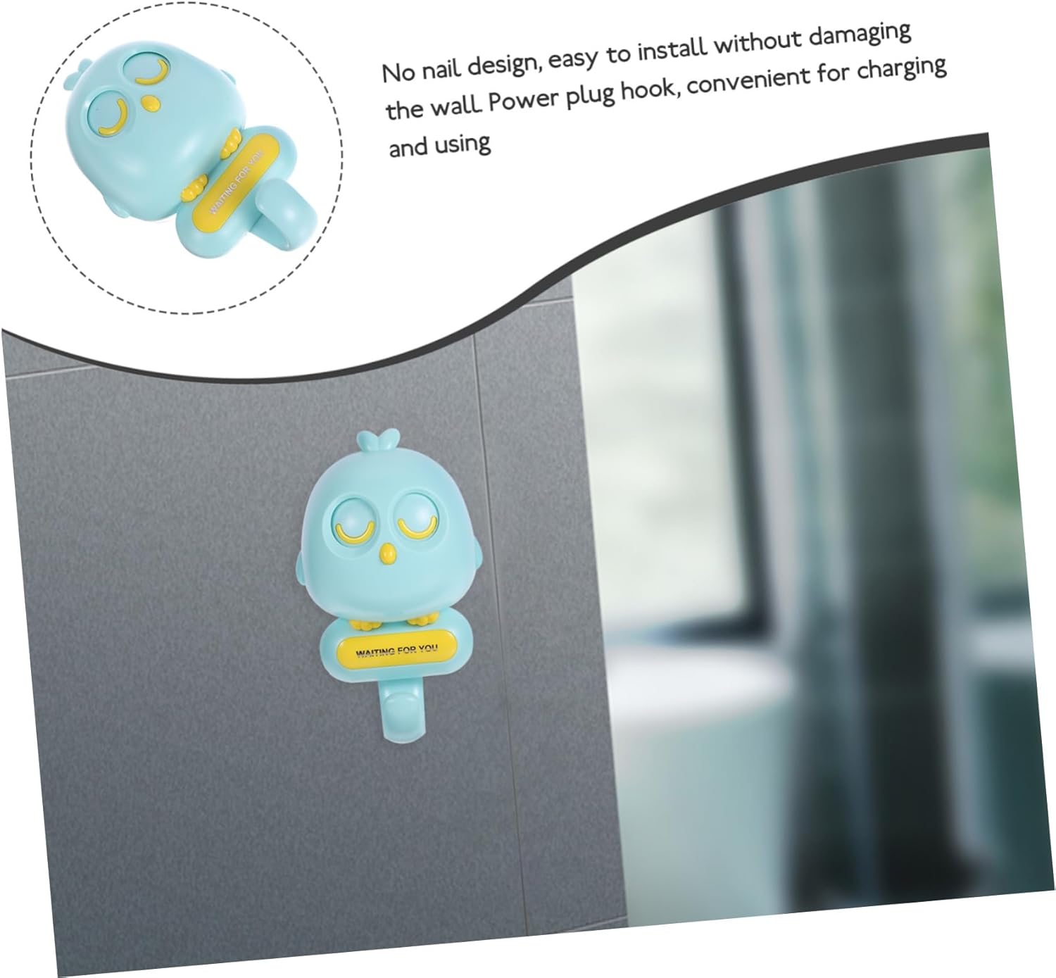 ULTECHNOVO Adorable Cartoon Bird Wall Hooks Key Hangers 1