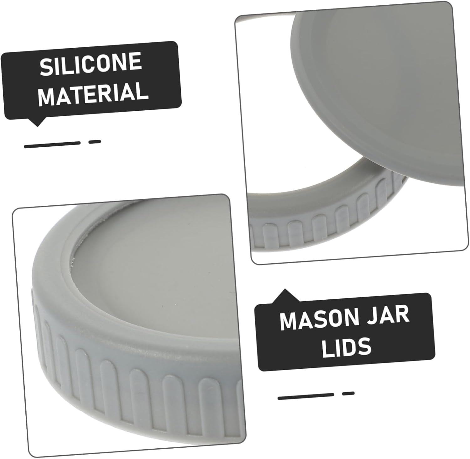5 Sets Reusable Mason Jar Lids with Sealing Rings
