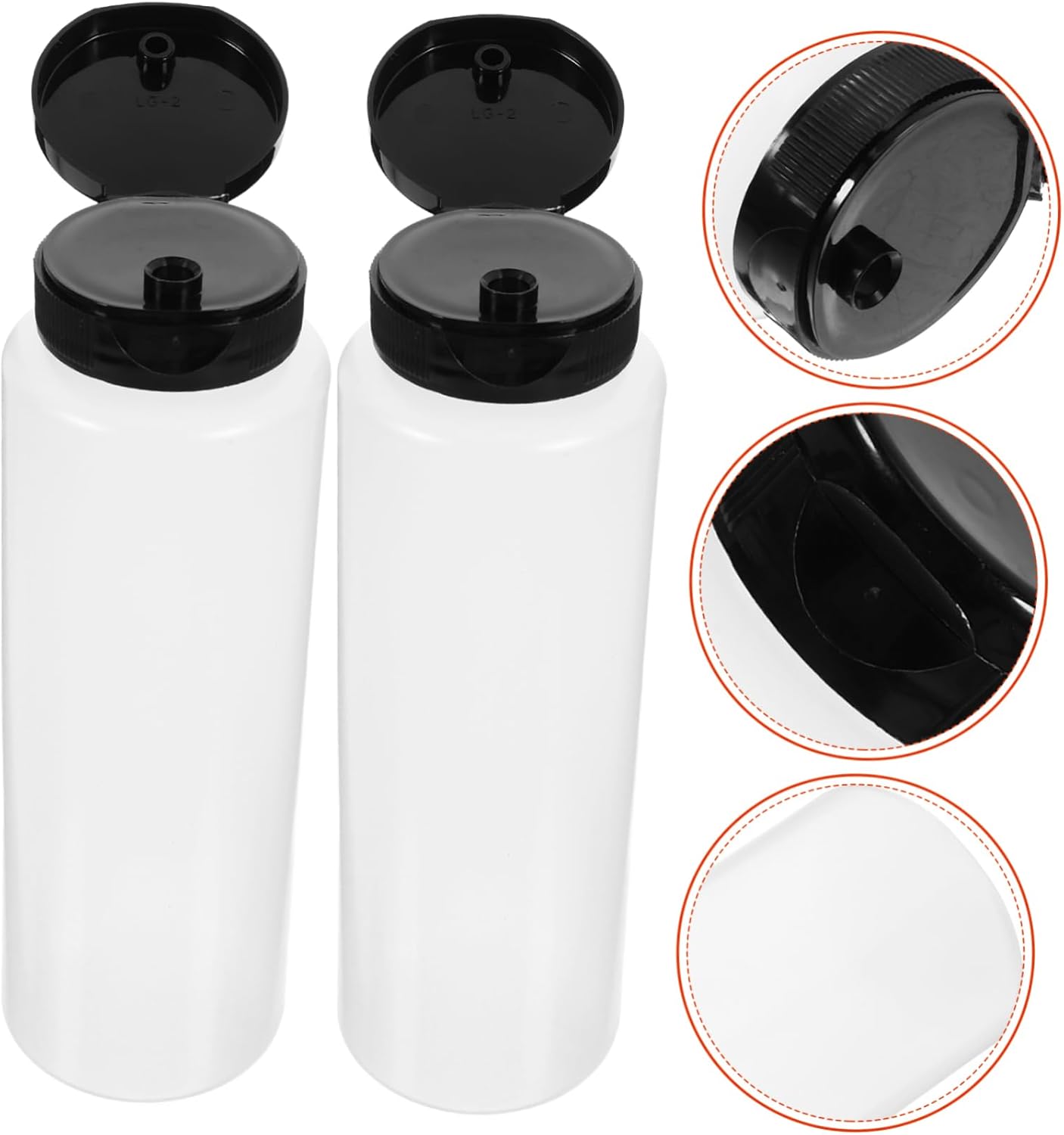 240ml PE Condiment Squeeze Bottles Set of 6