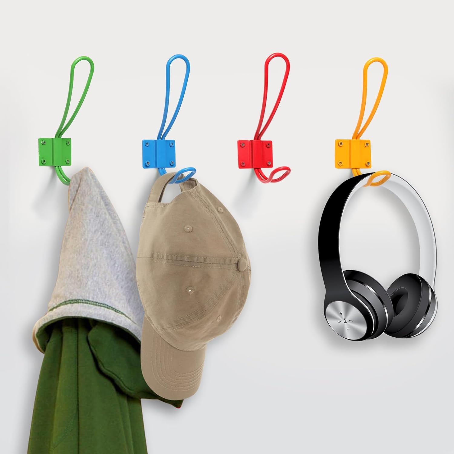 KYSMOTIC Kids Wall Coat Hooks Set of 4