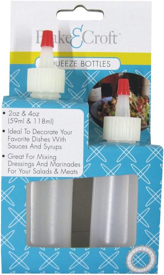 Treasure Gurus 2pc Plastic Condiment Squeeze Bottle Set