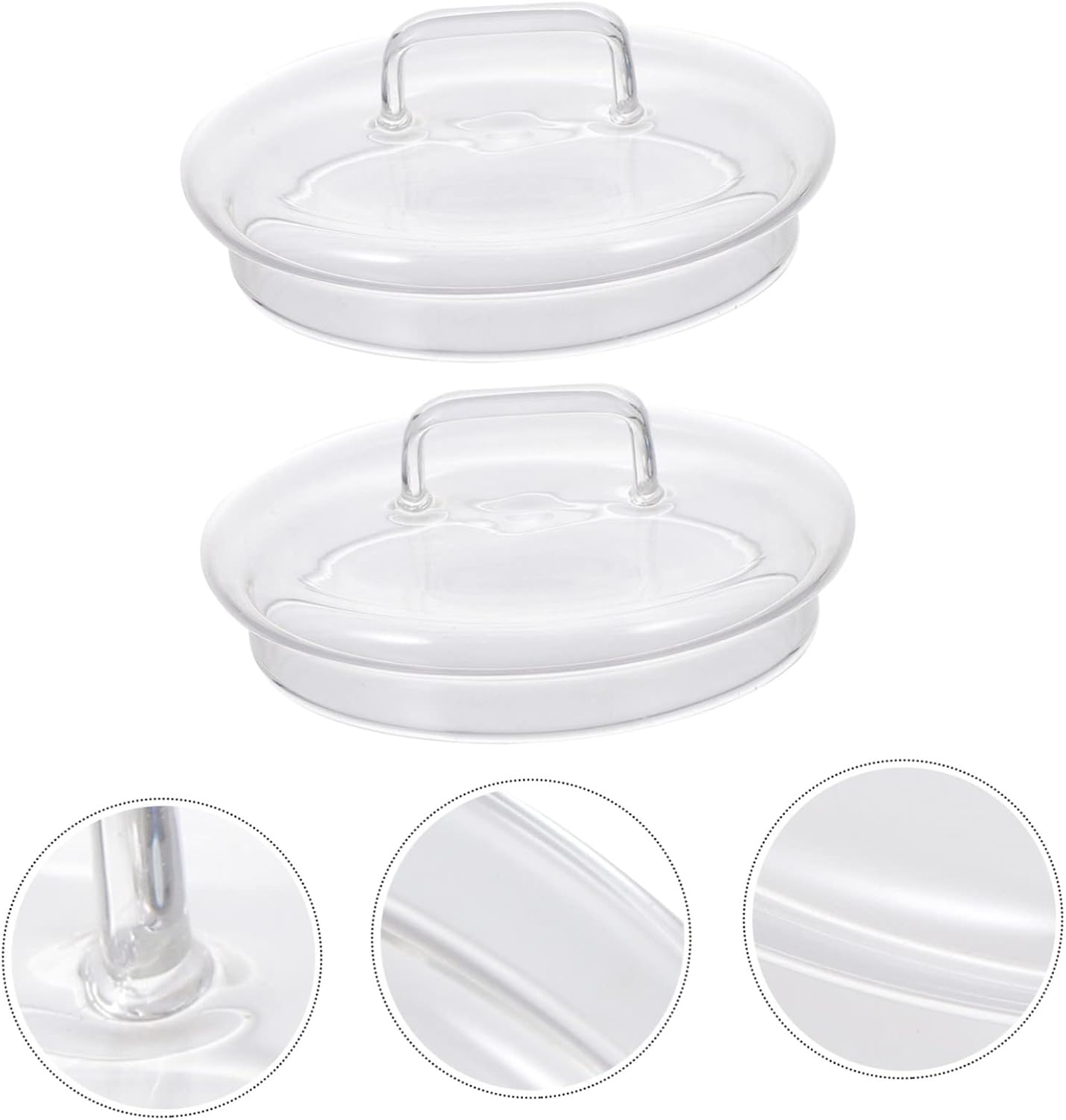 GRADENEVE Airtight Glass Jar Lids 2 Pack Sturdy Easy to Clean