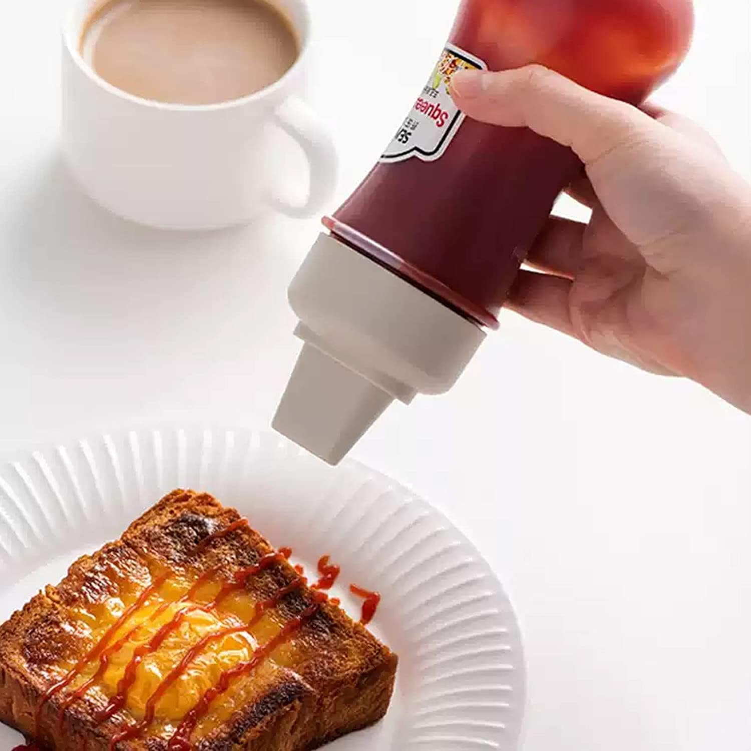 5-Hole Condiment Squeeze Spray Bottle with Lid