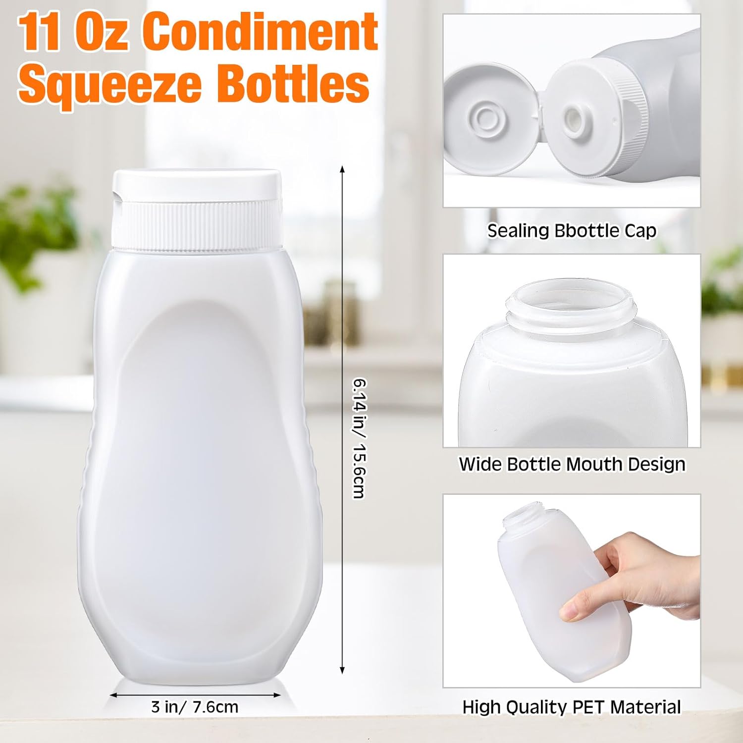 Potchen 12 Piece Condiment Squeeze Bottles Set