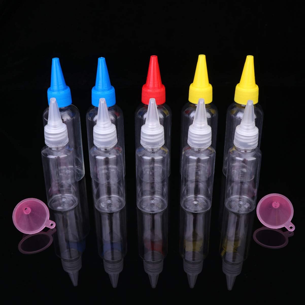 Cabilock 20pcs Condiment Squeeze Bottles with Cap and Lid