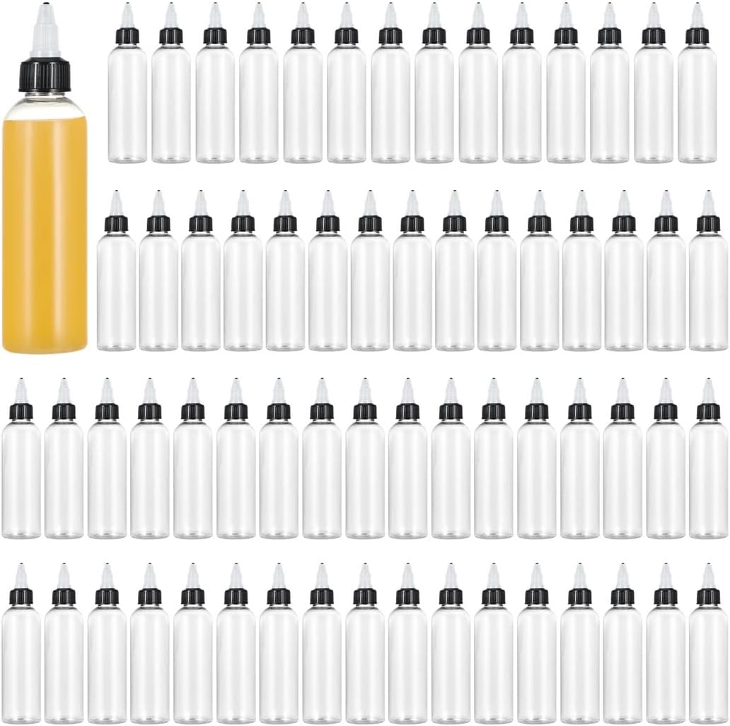 64pcs 4oz Condiment Squeeze Bottles Set