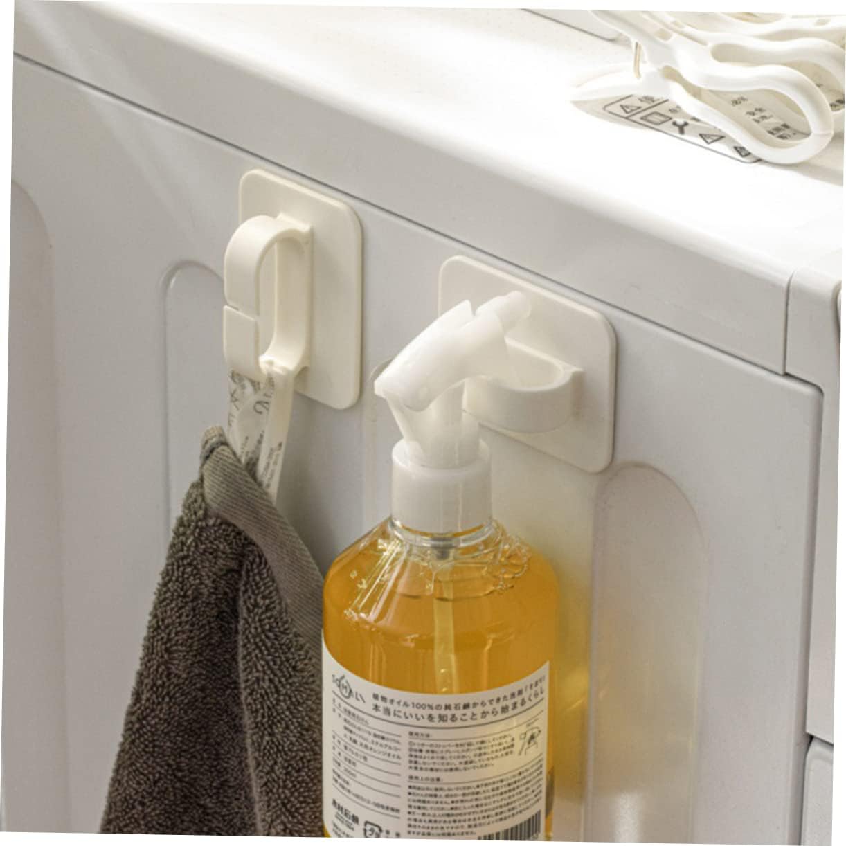 Luxshiny 6Pcs Strong Adhesive Key Holder Hooks for Bathroom Towel Storage