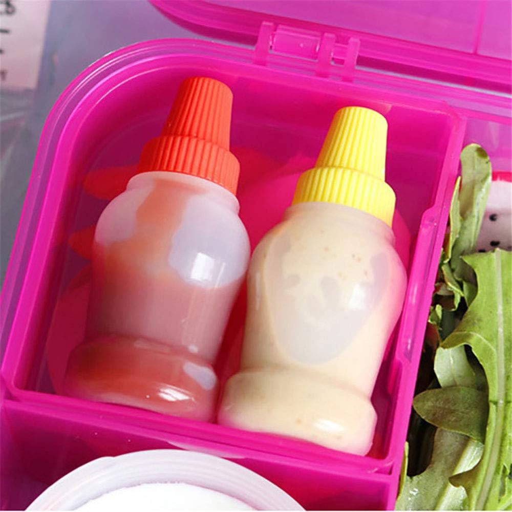 MAOXI 2Pcs 25ML Mini Ketchup Bottles Leakproof Squeeze