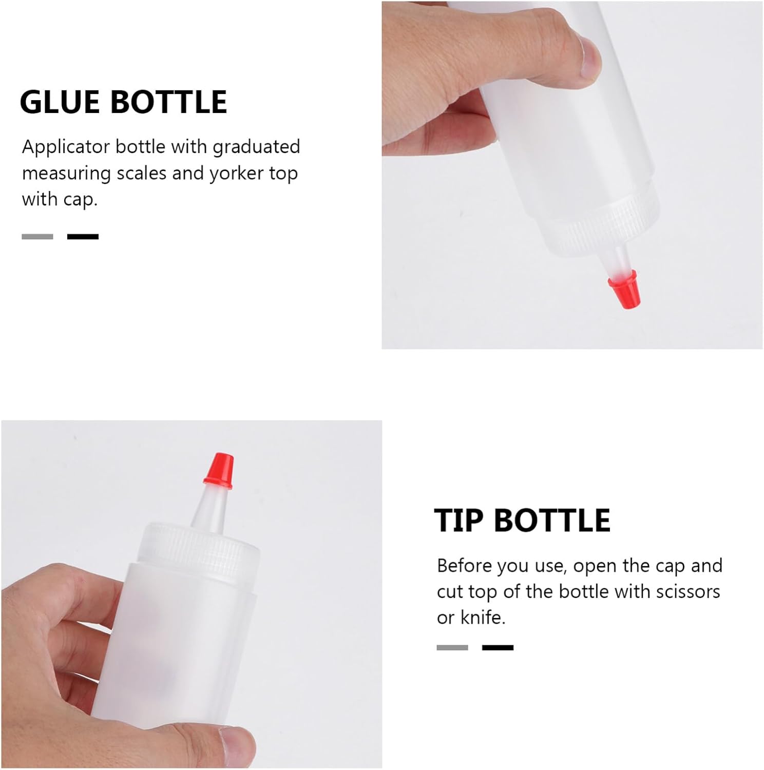 COHEALI 6Pcs Empty Squeeze Bottles with Tip Caps 1