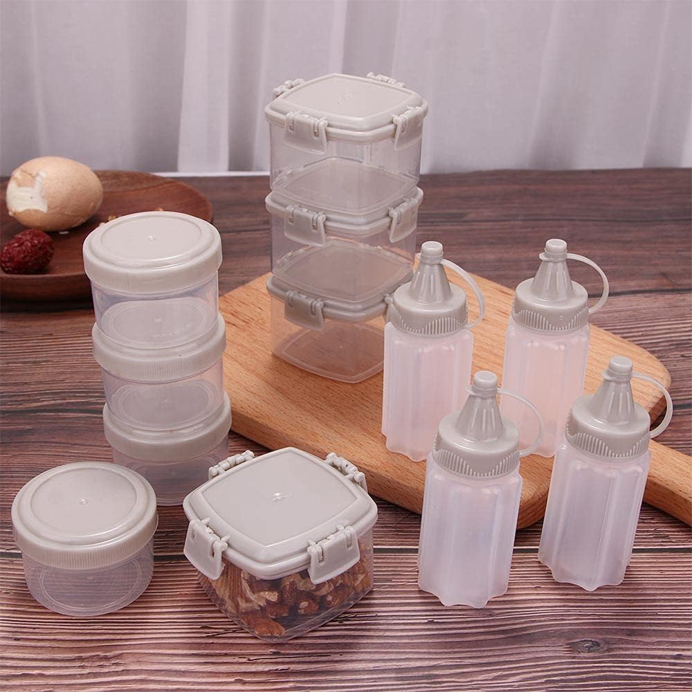 4pcs Plastic Squeeze Condiment Bottles for BBQ and Camping