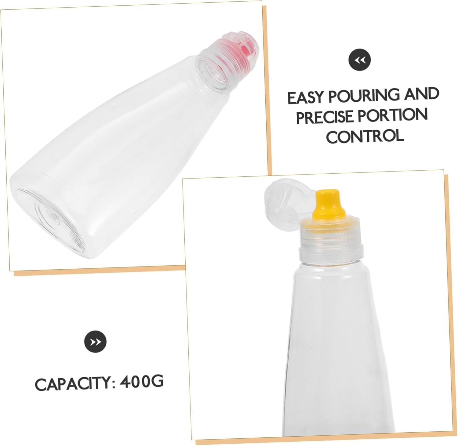 ULTECHNOVO 8 Pcs Condiment Squeeze Bottles for Honey Salad Travel Use
