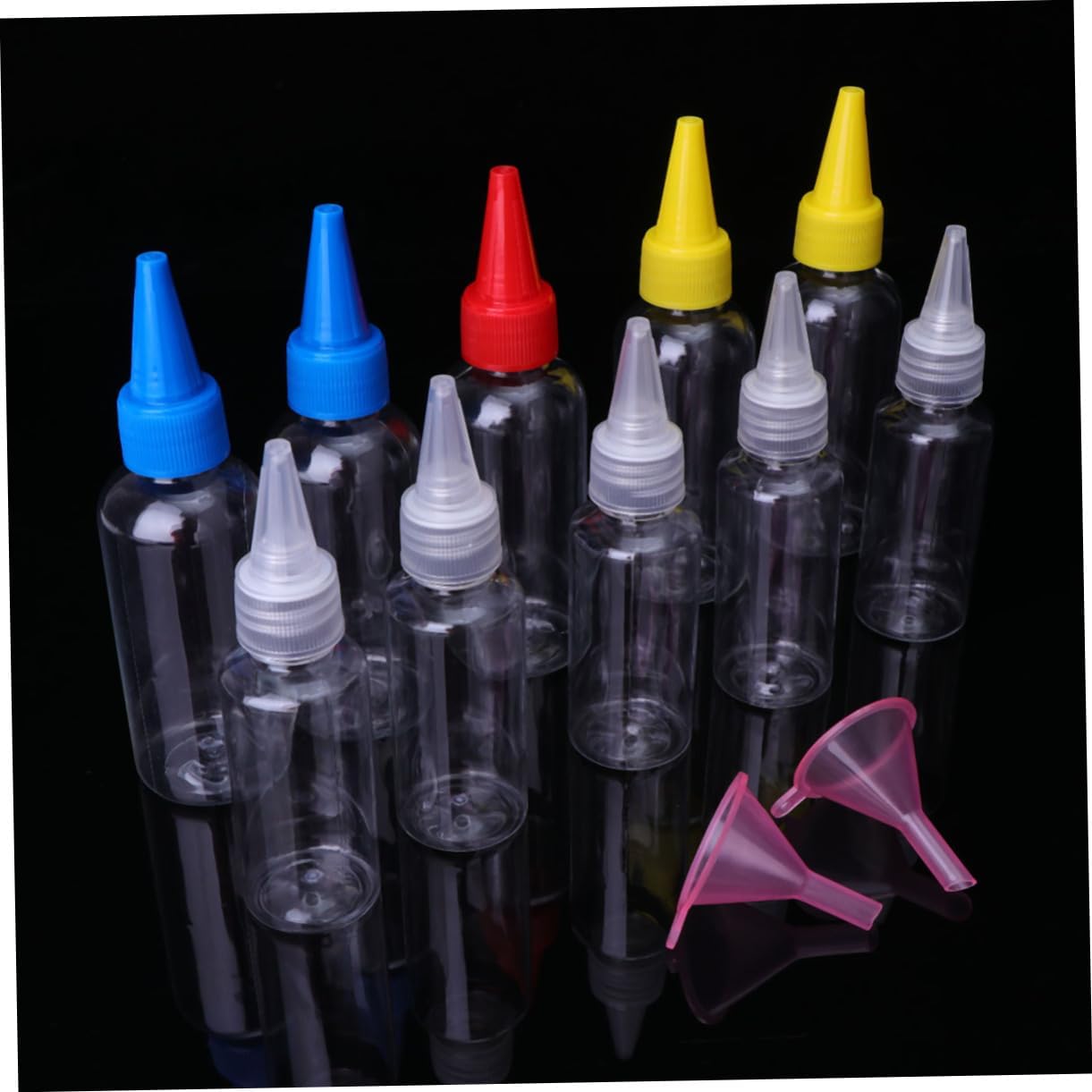 PRETYZOOM 20 Pack Squeeze Bottles with Lids