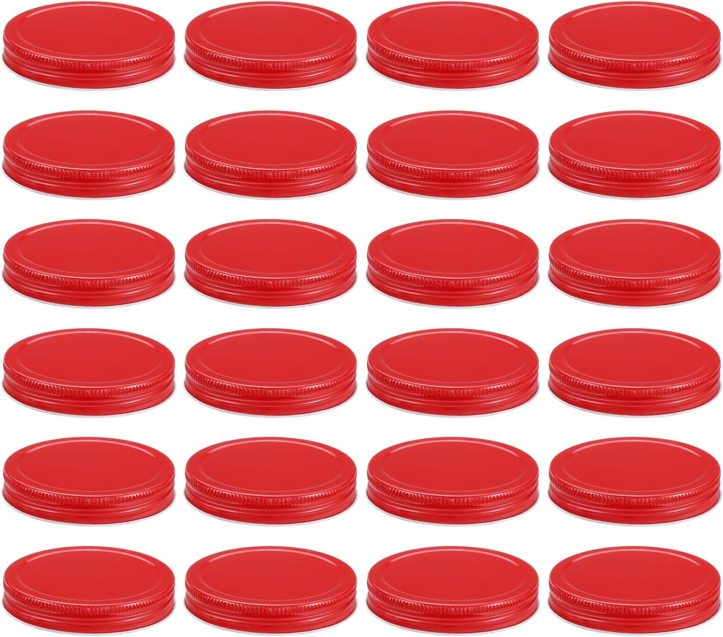 Uxcell 42pcs Red Regular Mouth Mason Jar Lids 70mm Airtight Leakproof Canning Covers