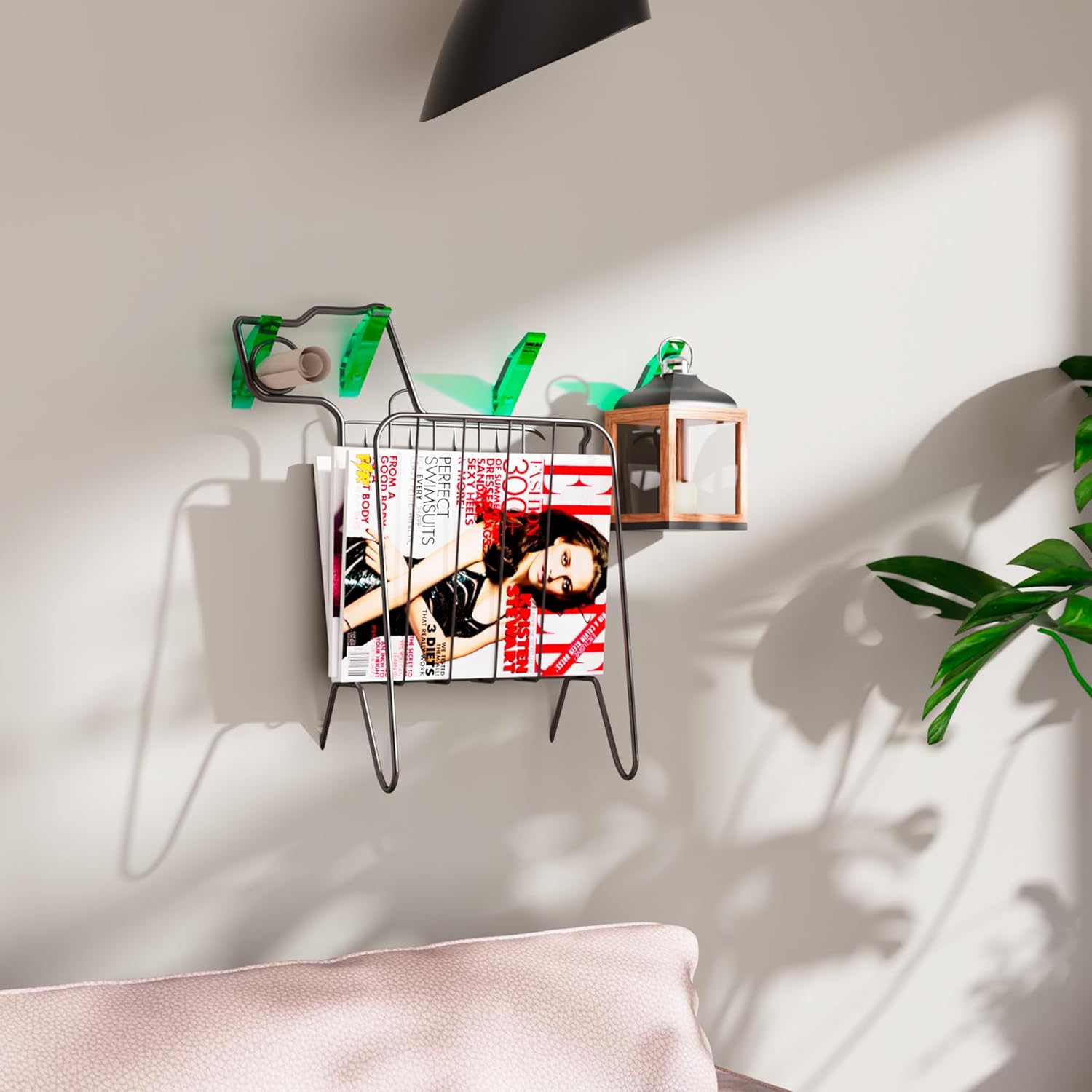 Acryve 4 Pack Green Acrylic Wall Hooks