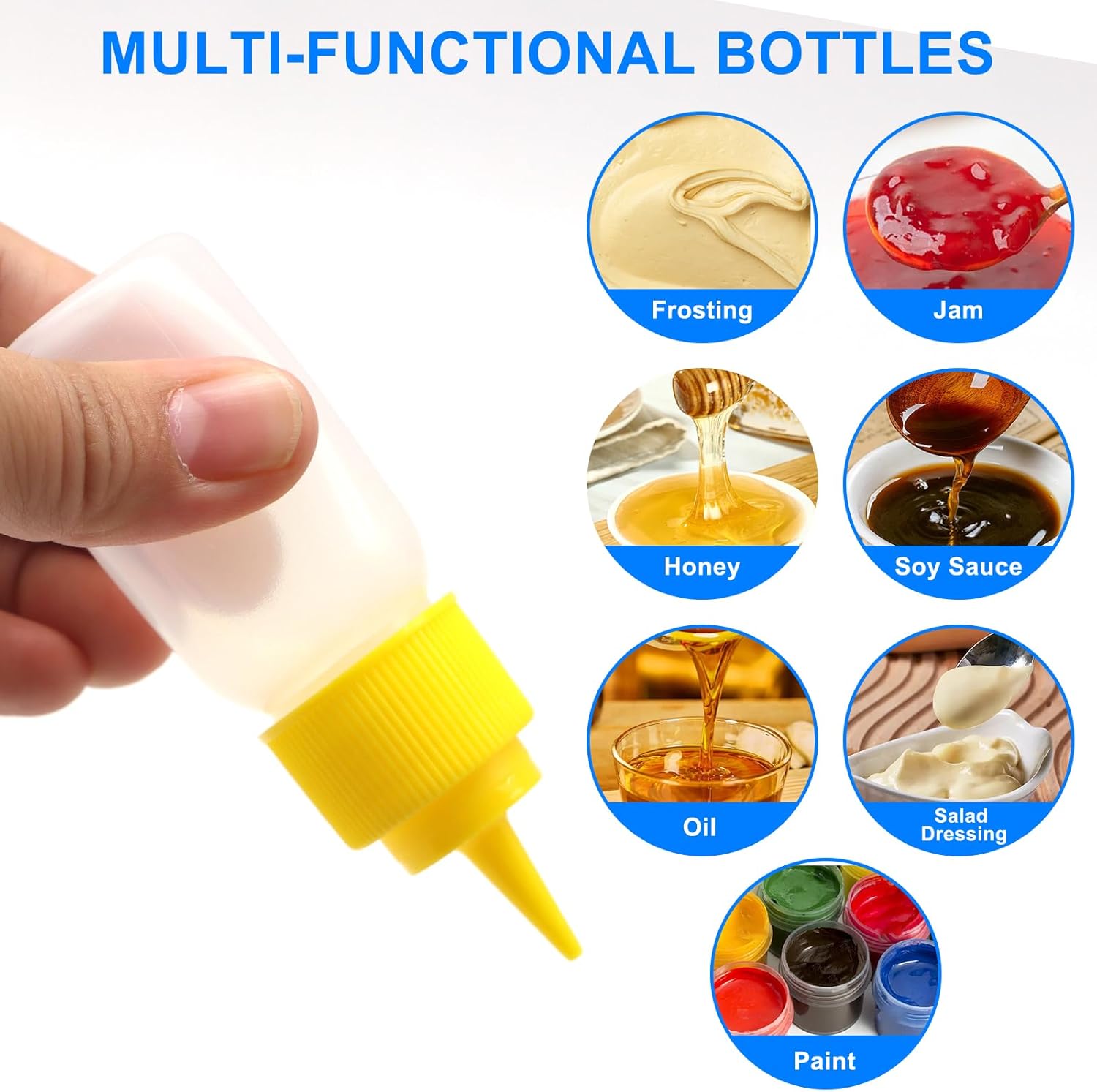 Lenpestia 10 Pcs Cookie Icing Squeeze Bottles Set