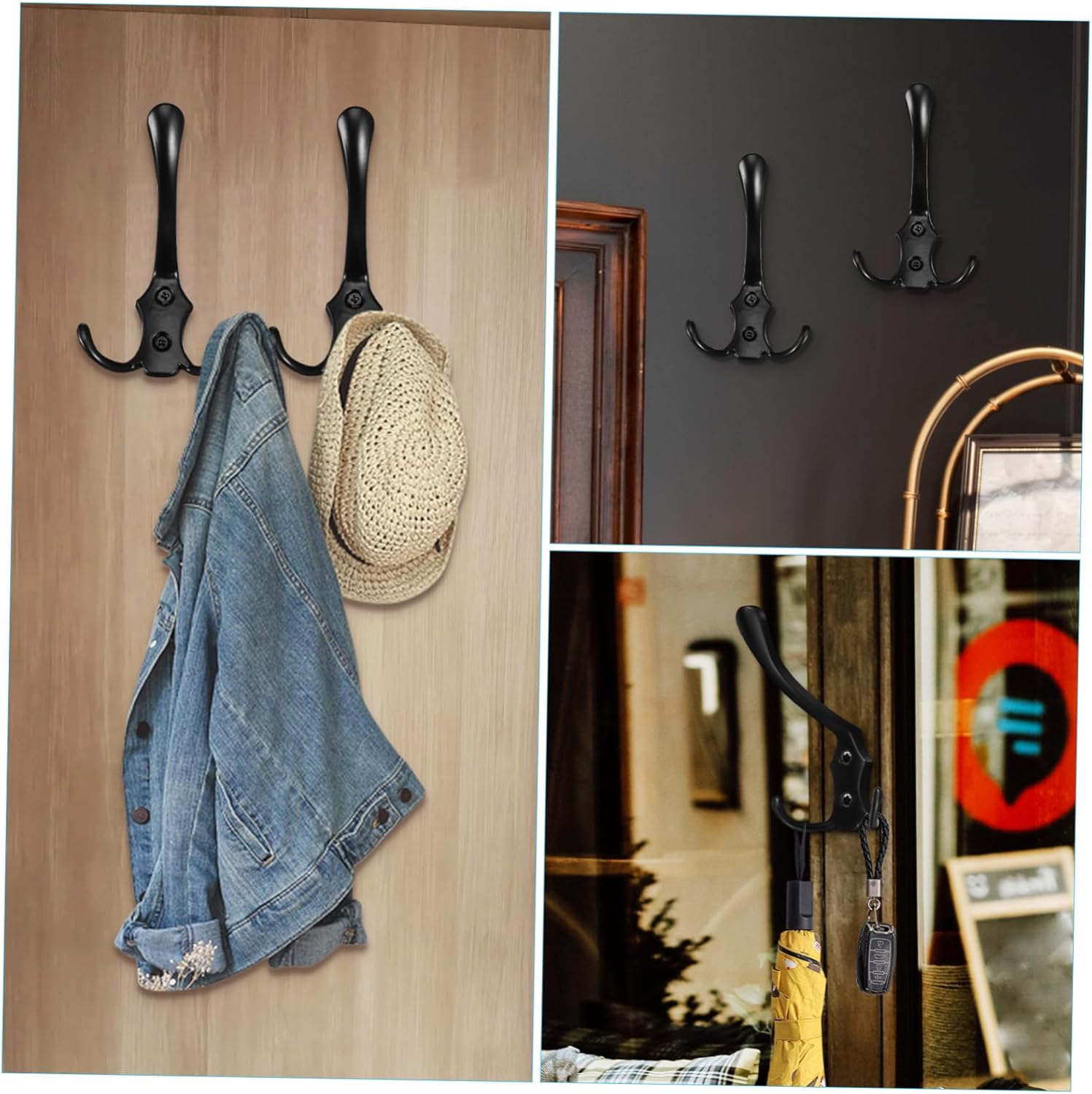 20pcs Metal Wall Coat Hooks Minimalist Bathroom Towel Holders