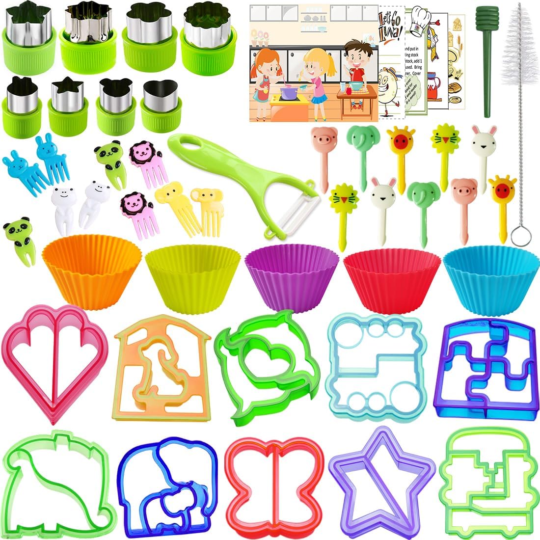 IELEK Sandwich Bread Cutters Shape Set for Kids 1