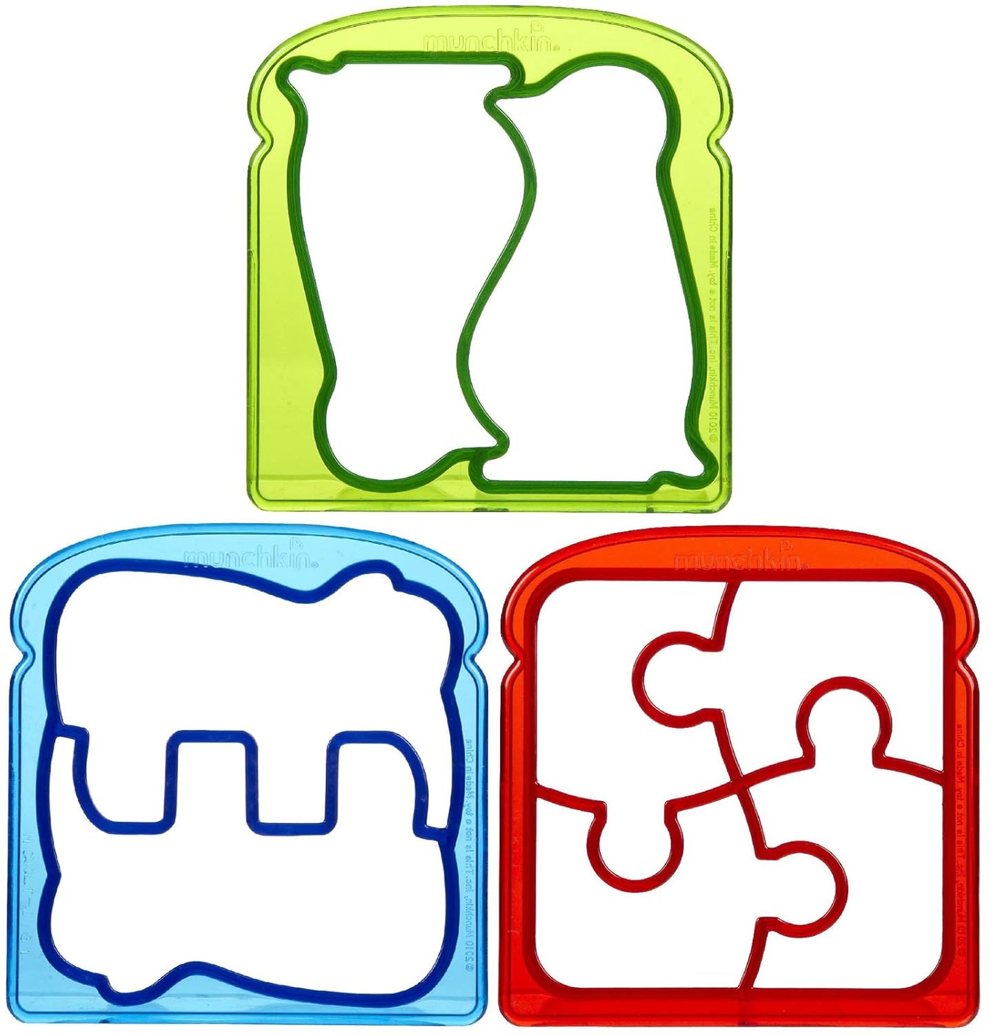 Munchkin Silly Sandwich Cutters - Multicolor 3 ct