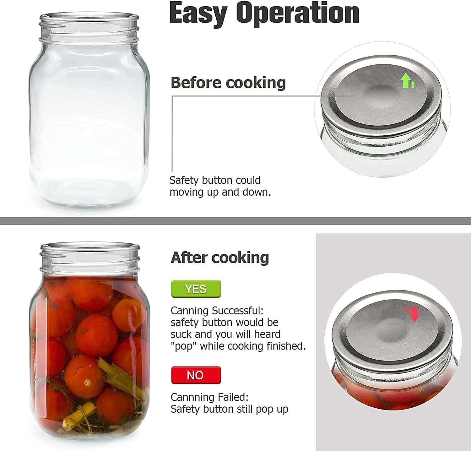 150PCS Regular Mouth Canning Lids No Rust