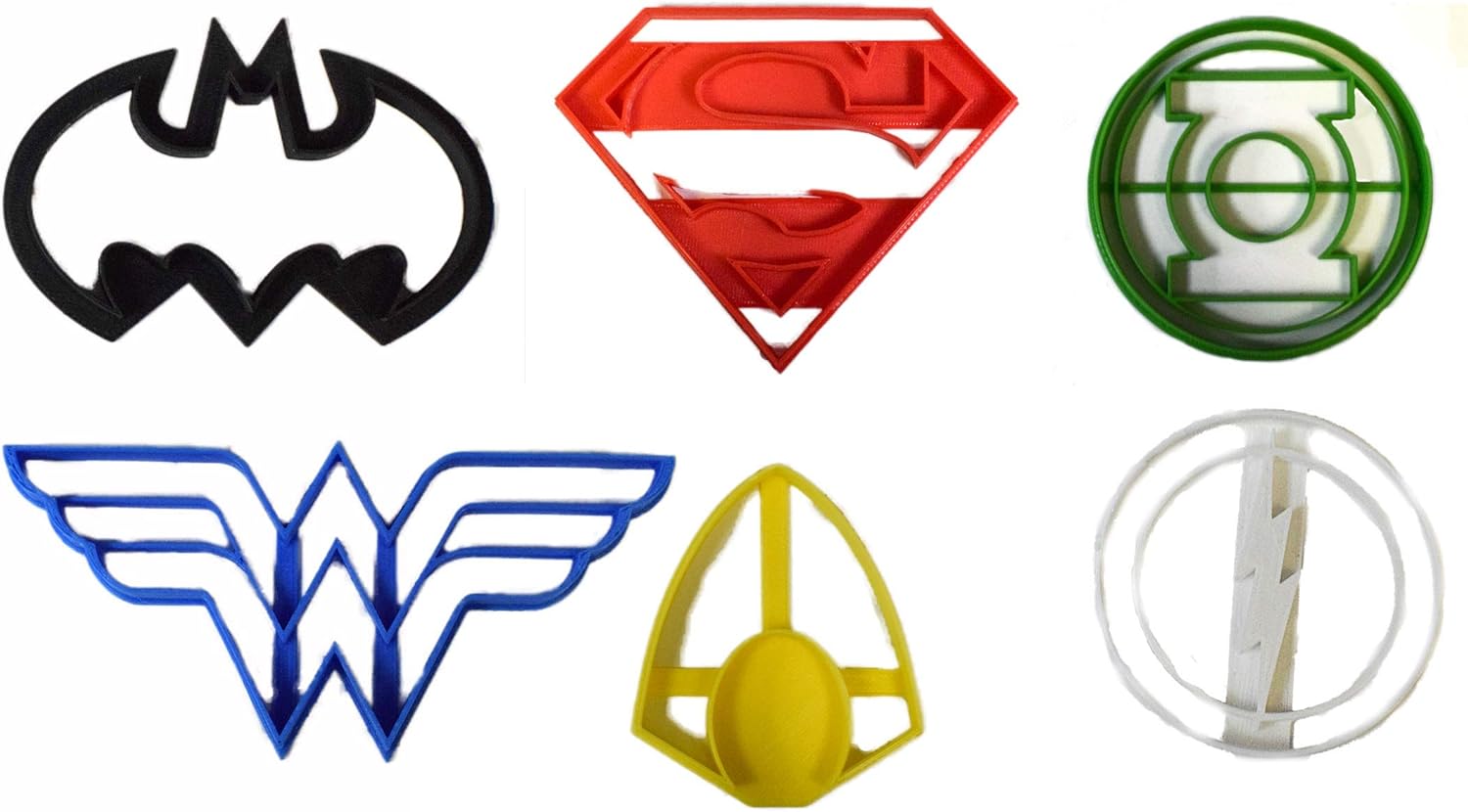 YNGLLC SUPERHEROES COMICS Cookie Cutters Set of 6