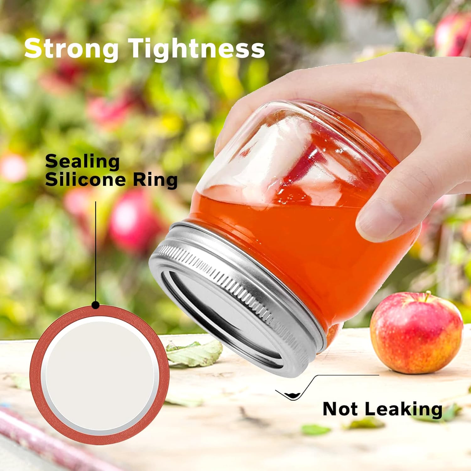 Aliggbent 120Pcs Canning Lids with Bands Set