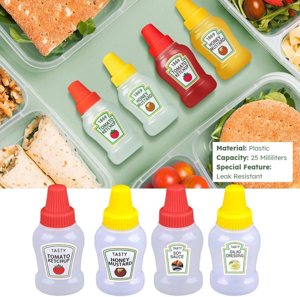 25ml Mini Condiment Squeeze Bottles Set 1