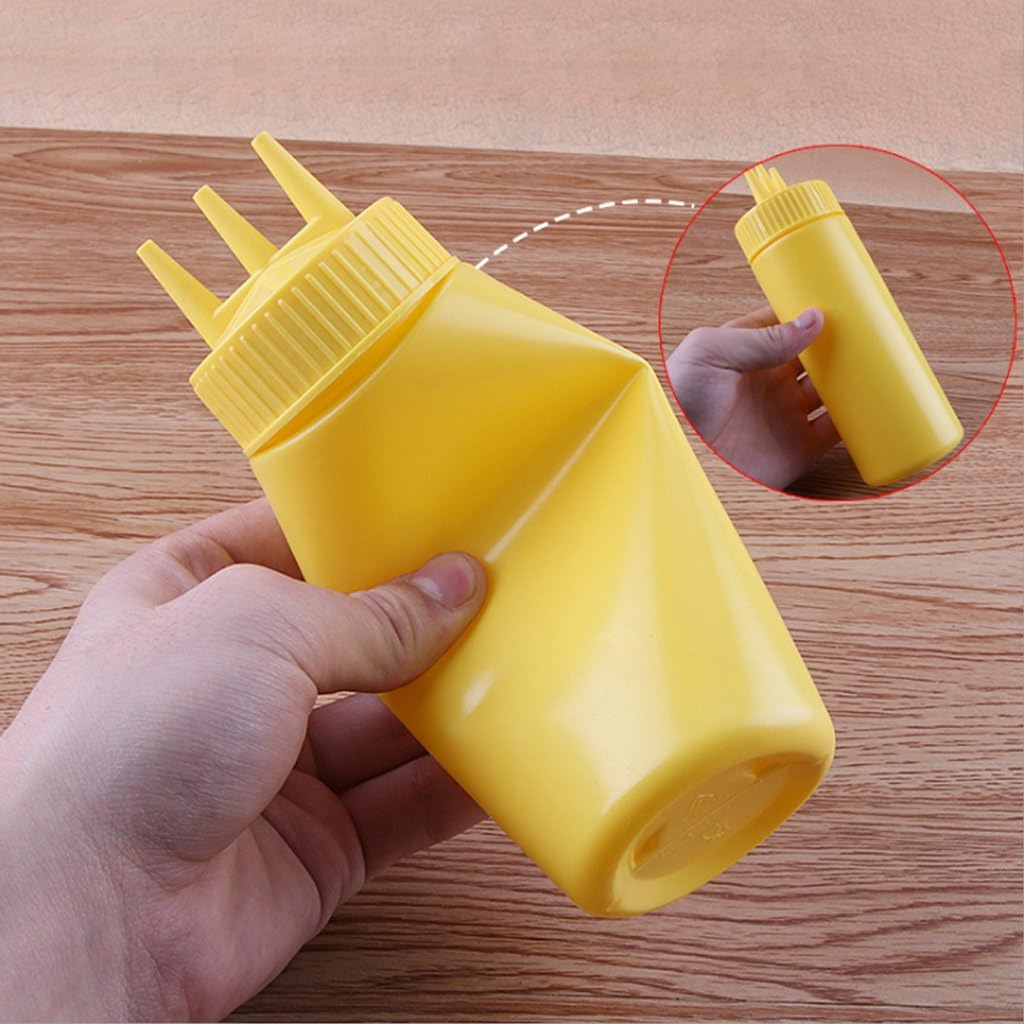 Hisocute 3 Hole Squeeze Bottle Condiment Dispenser