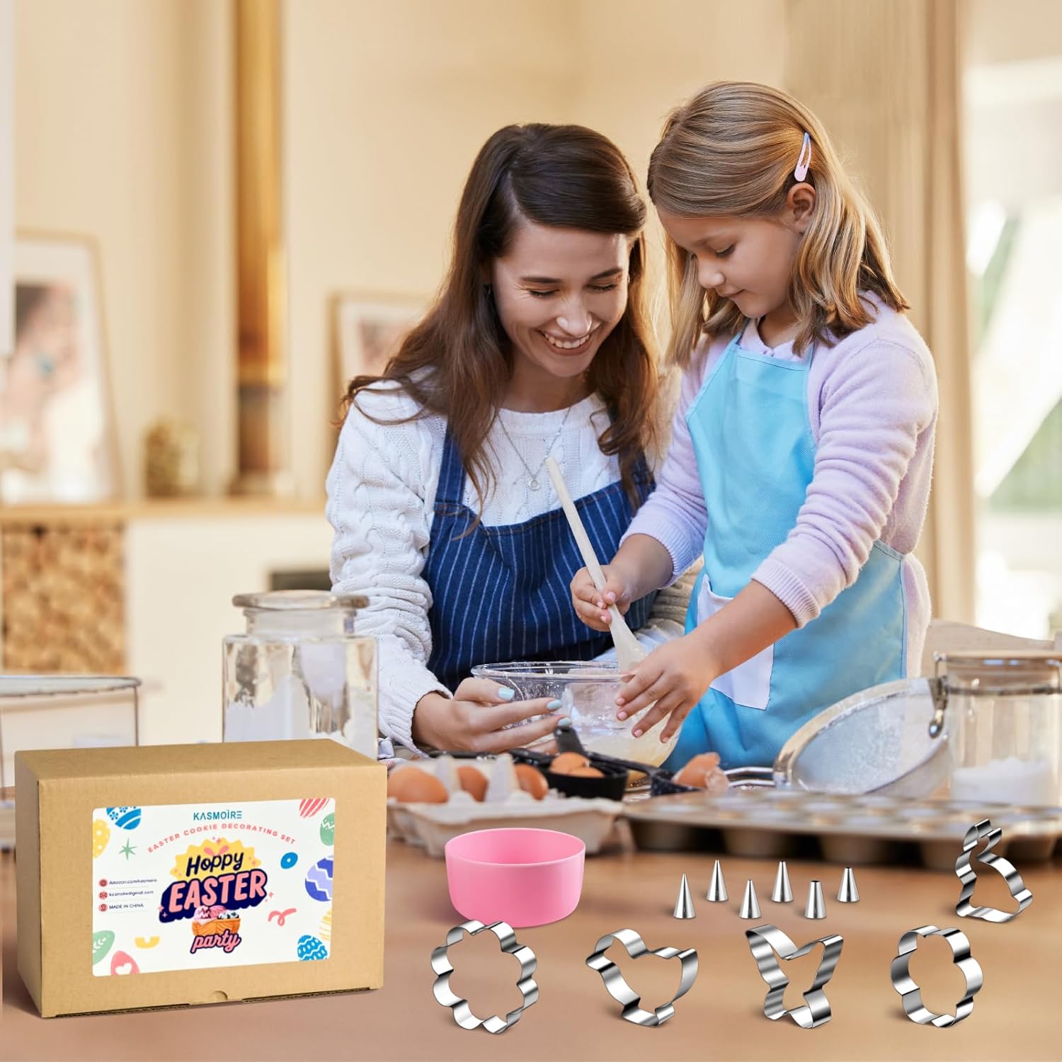Kasmoire Easter Cookie Decorating Kit 185Pcs All-in-One 1