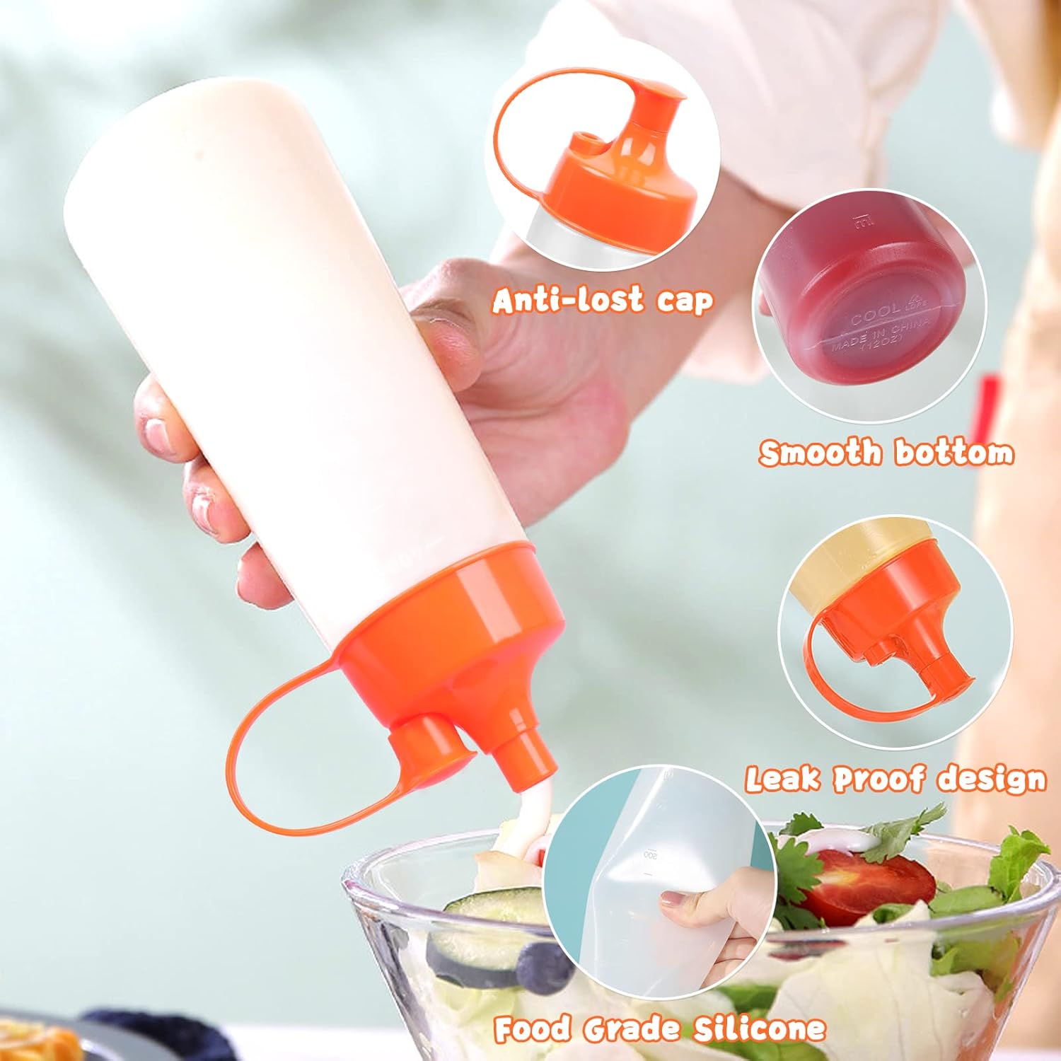 ZOOQUE 400ML 6-Piece Squeeze Bottle Set