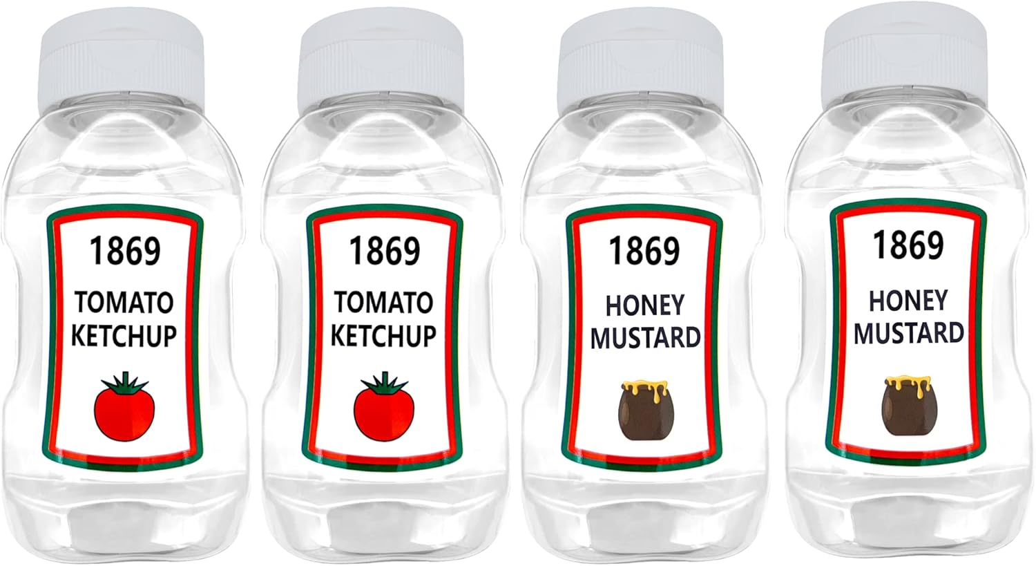 WXOIEOD 4-Pack Condiment Squeeze Bottles 360ml12oz