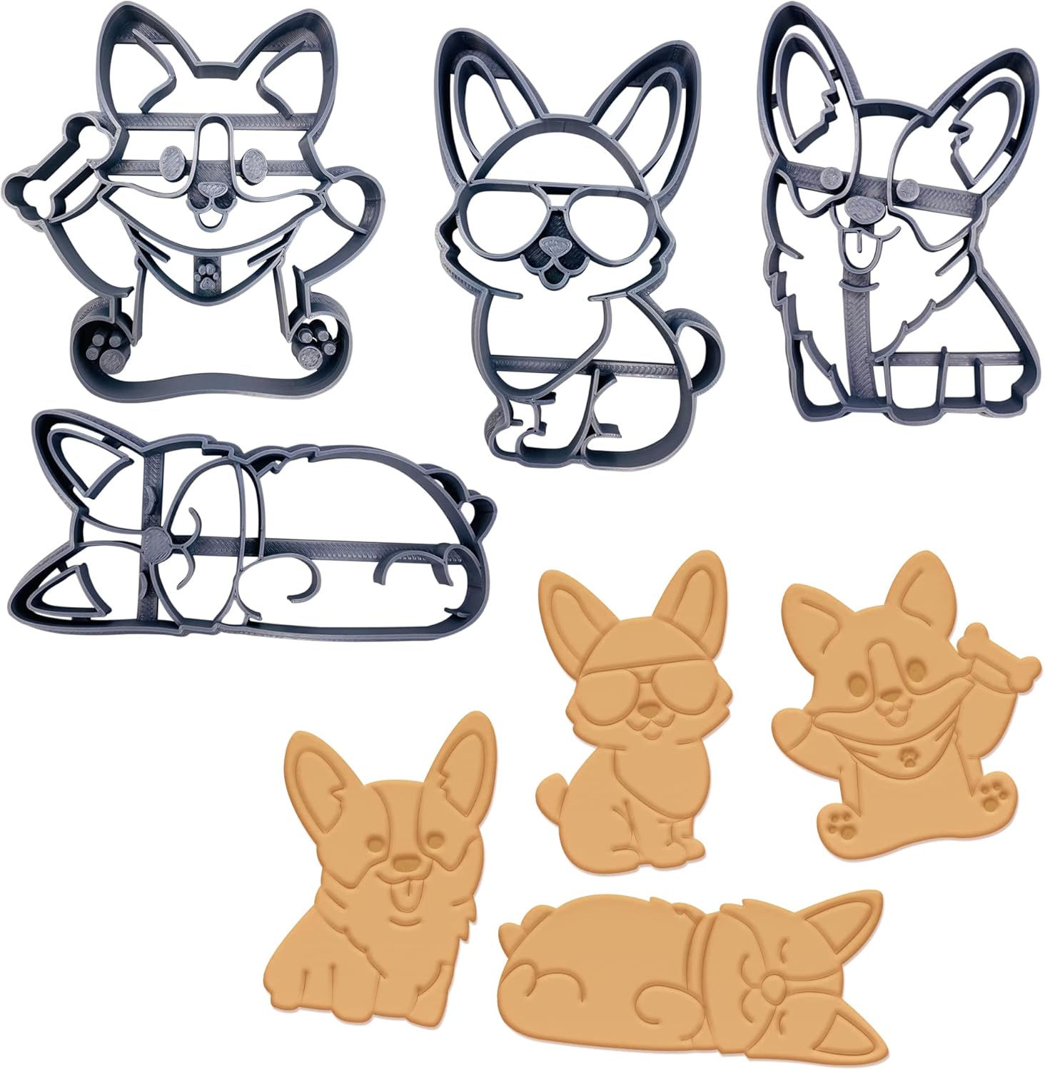 MOOSE GOODS Corgi Cookie Cutters Set of 4 1