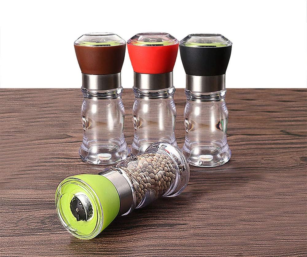 Fellibay 4Pcs Adjustable Ceramic Pepper Mill Set 1