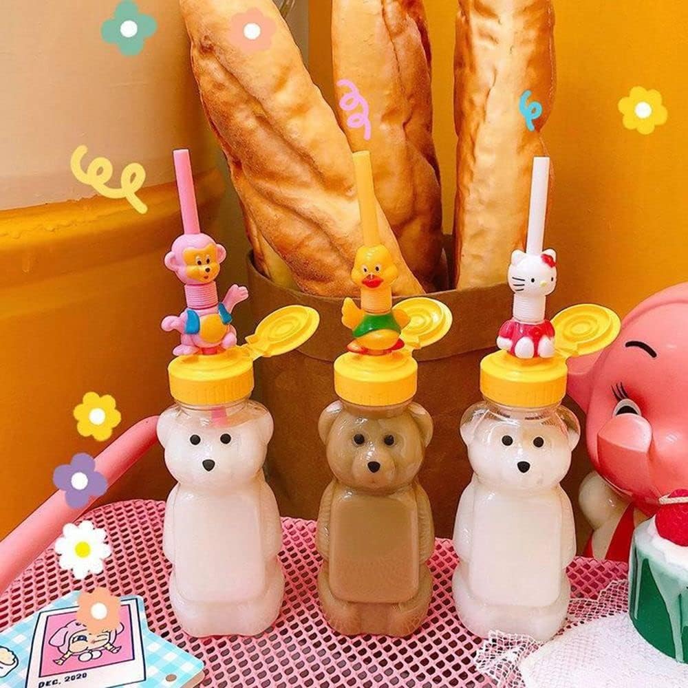 8 Oz Bear Shaped Honey Squeeze Bottle with Flip Top Lid