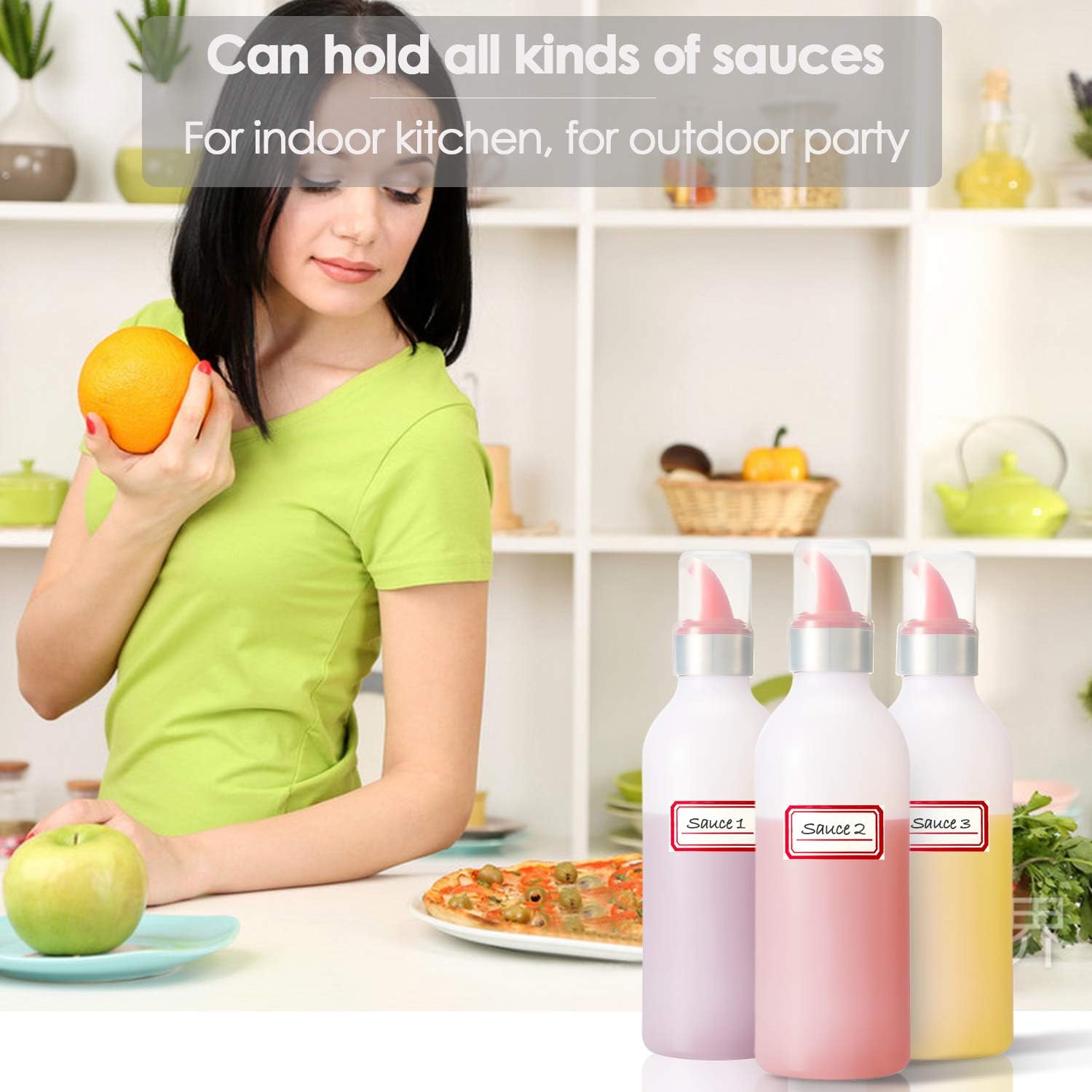 SUJUDE Condiment Squeeze Bottle for Kitchen