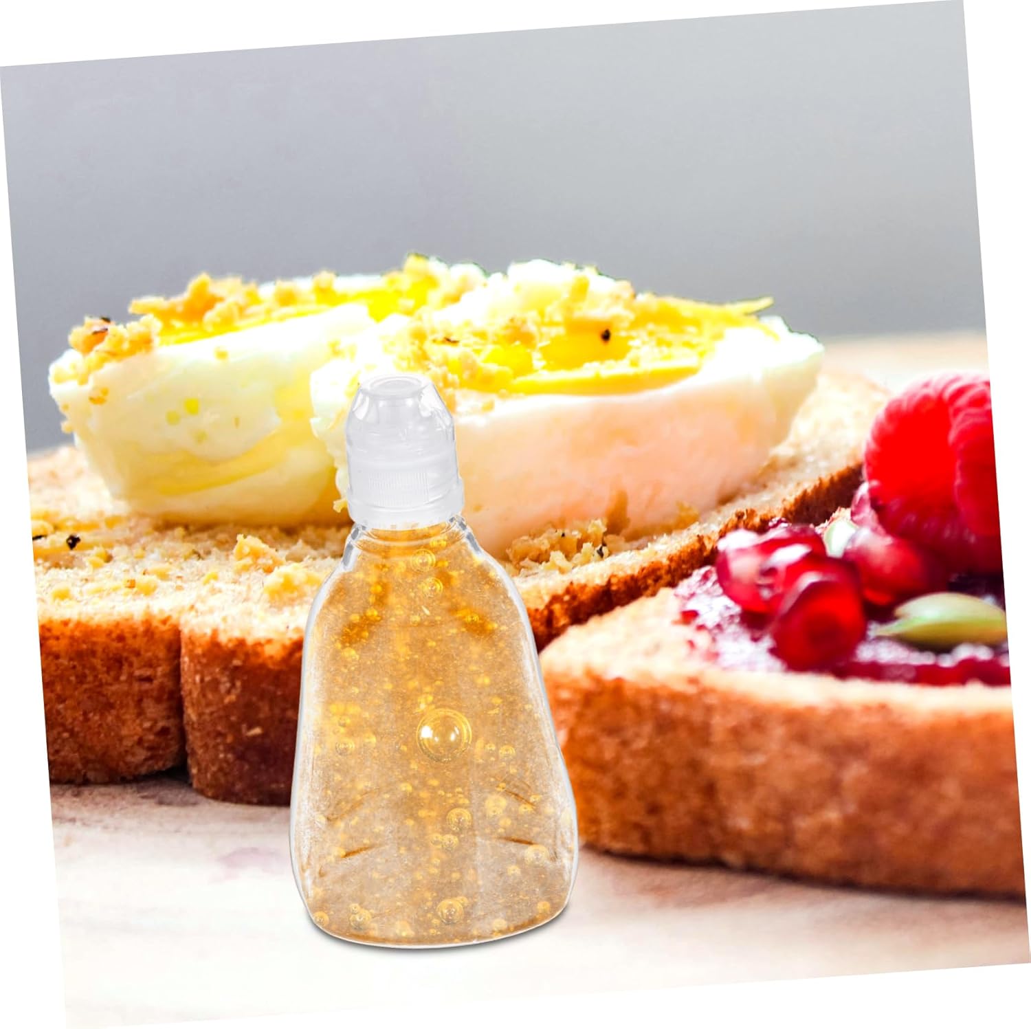500g Clear Plastic Honey Dispenser with Flip Cap