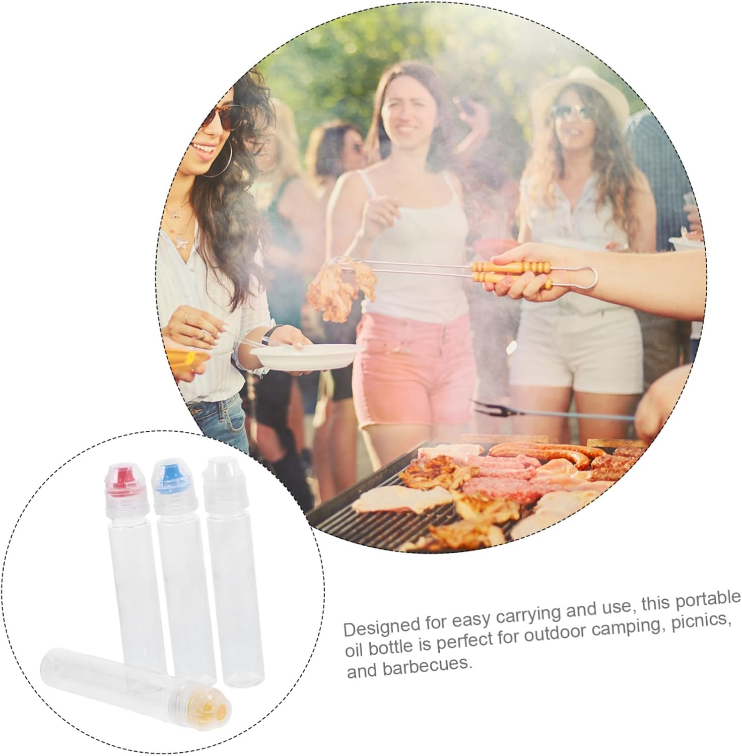 12 Pcs Mini Squeeze Condiment Bottles for Ketchup Honey and Salad Dressing