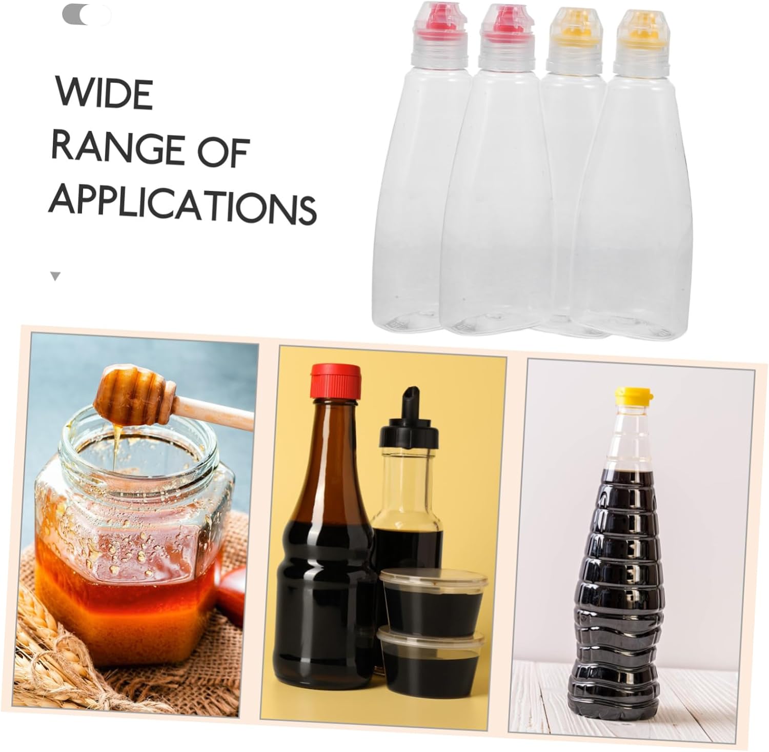 ULTECHNOVO Compact Condiment Squeeze Bottles Set