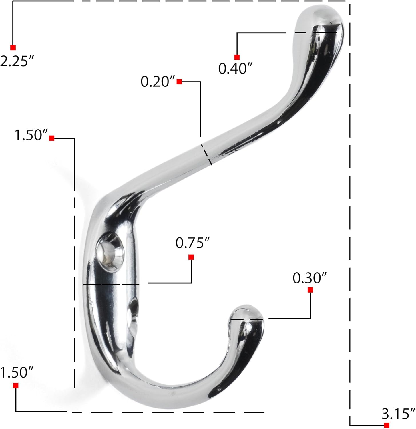 Brightmaison 6 Pack Heavy Duty Coat Hooks
