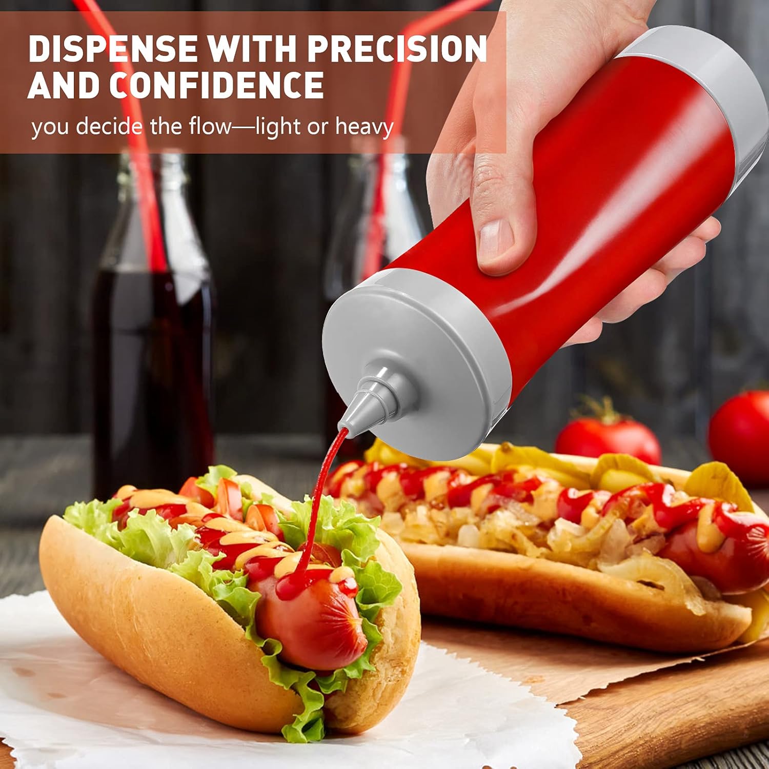 UPKOCH 3 Pcs Squeeze Condiment Bottles