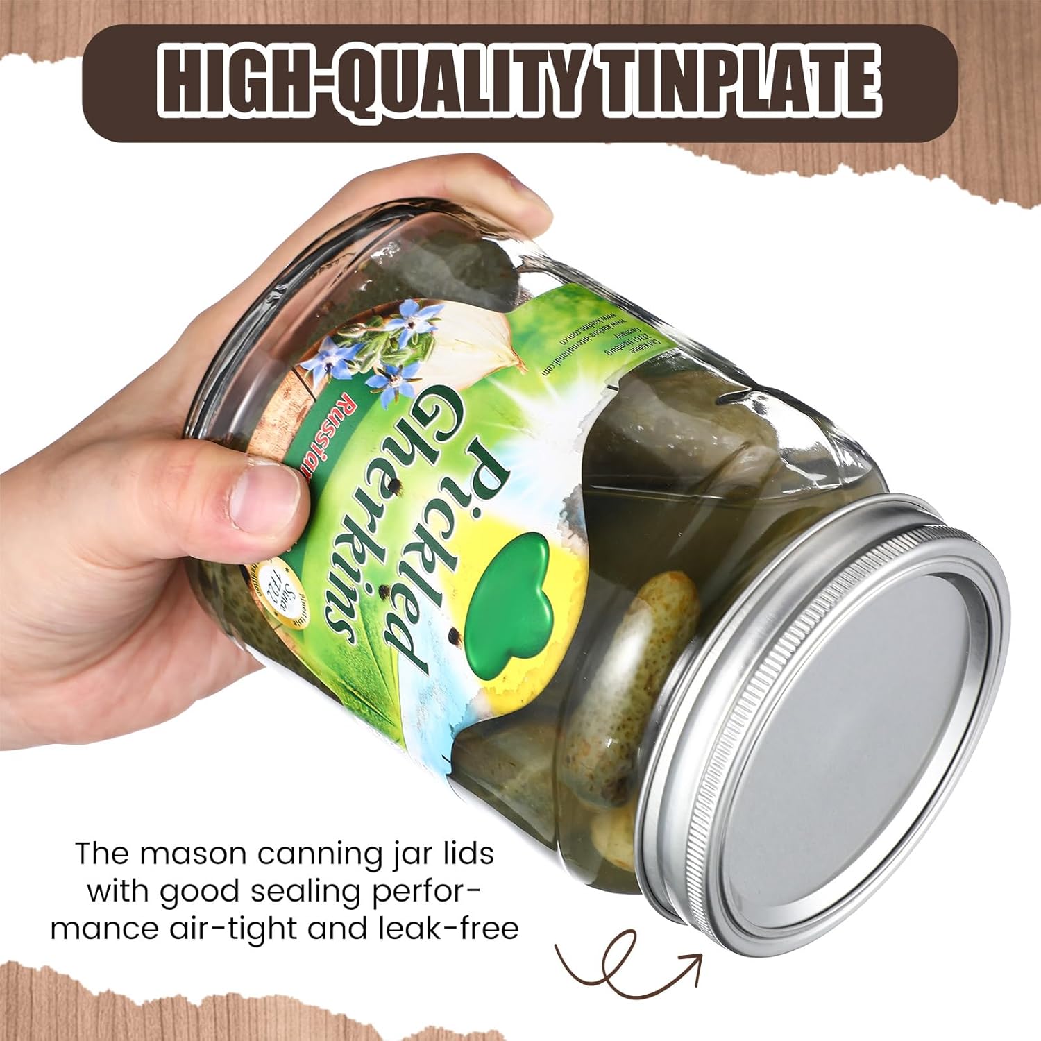 Nuogo 240 Pcs Wide Mouth Canning Lids with Silicone Sealing Rings