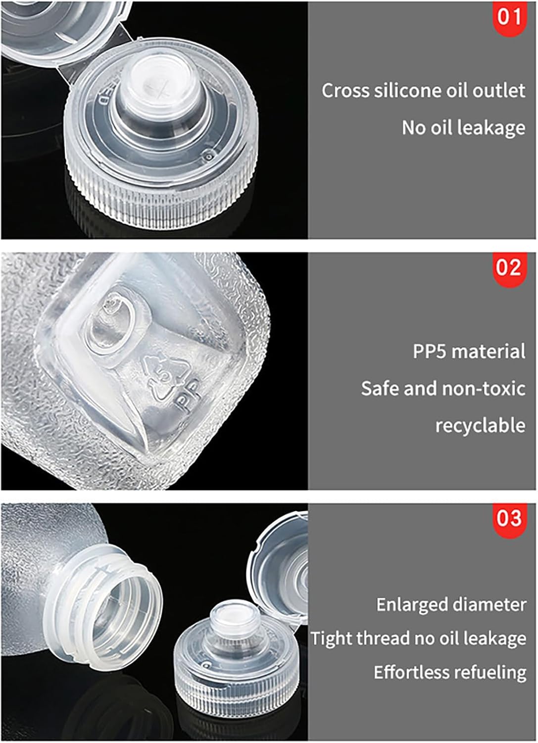YAMSLAM 2 Pcs Clear Condiment Squeeze Bottles
