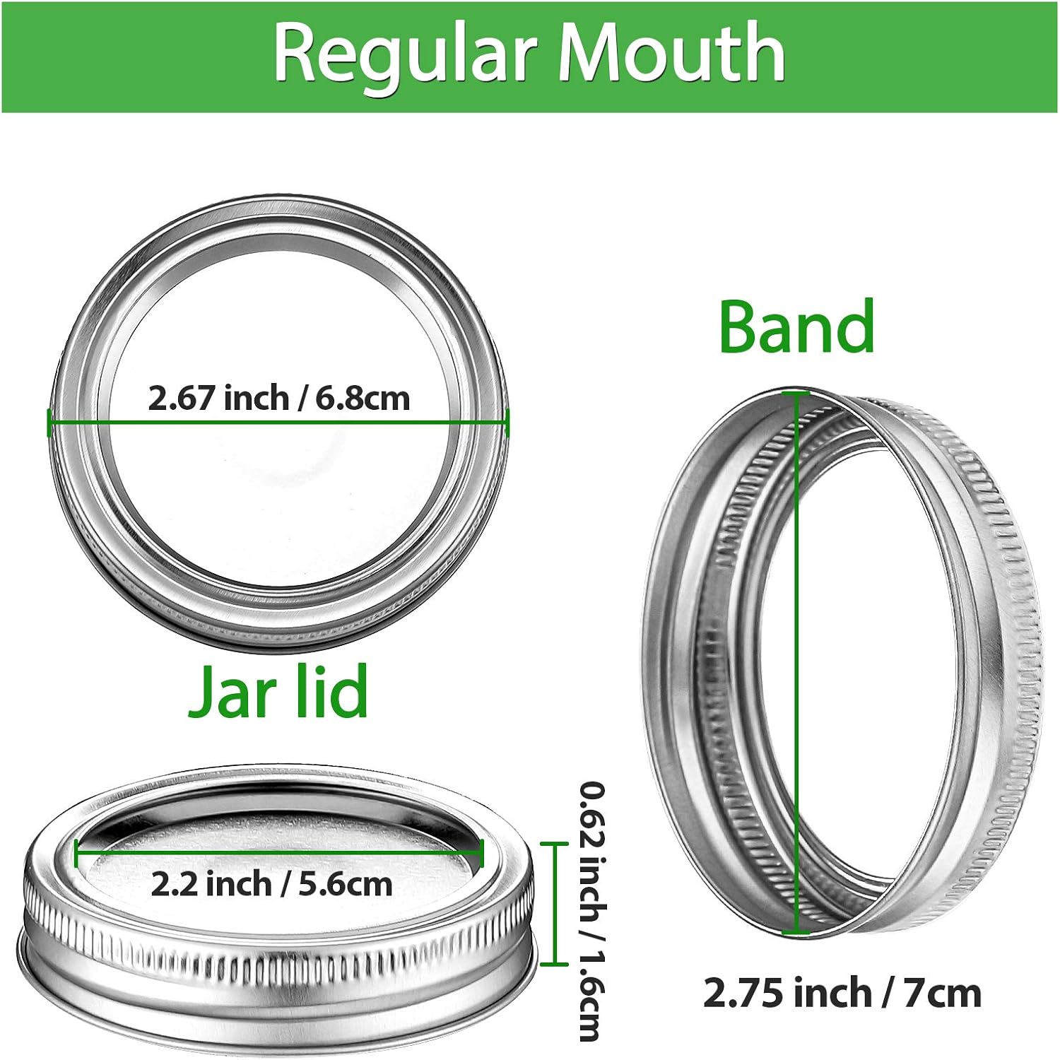 Patelai 100 Pcs 70mm Canning Jar Lids with Silicone Seals