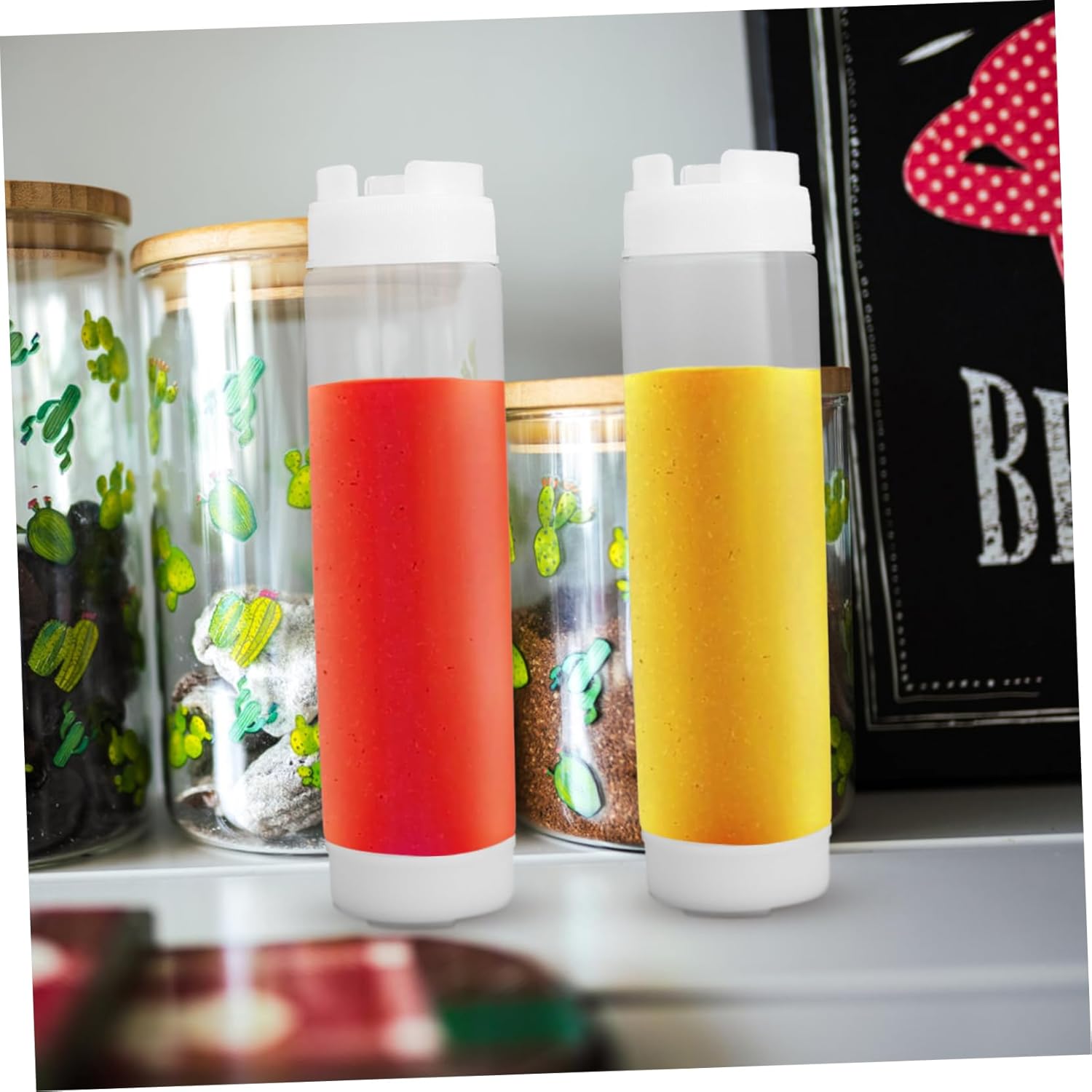 FELTECHELECTR Condiment Squeeze Bottles 480ml Refillable