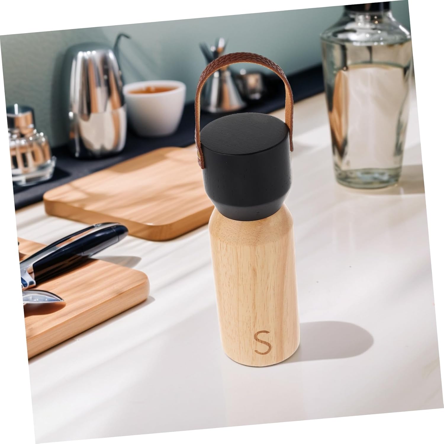 VINTORKY Portable Wooden Pepper Grinder 1